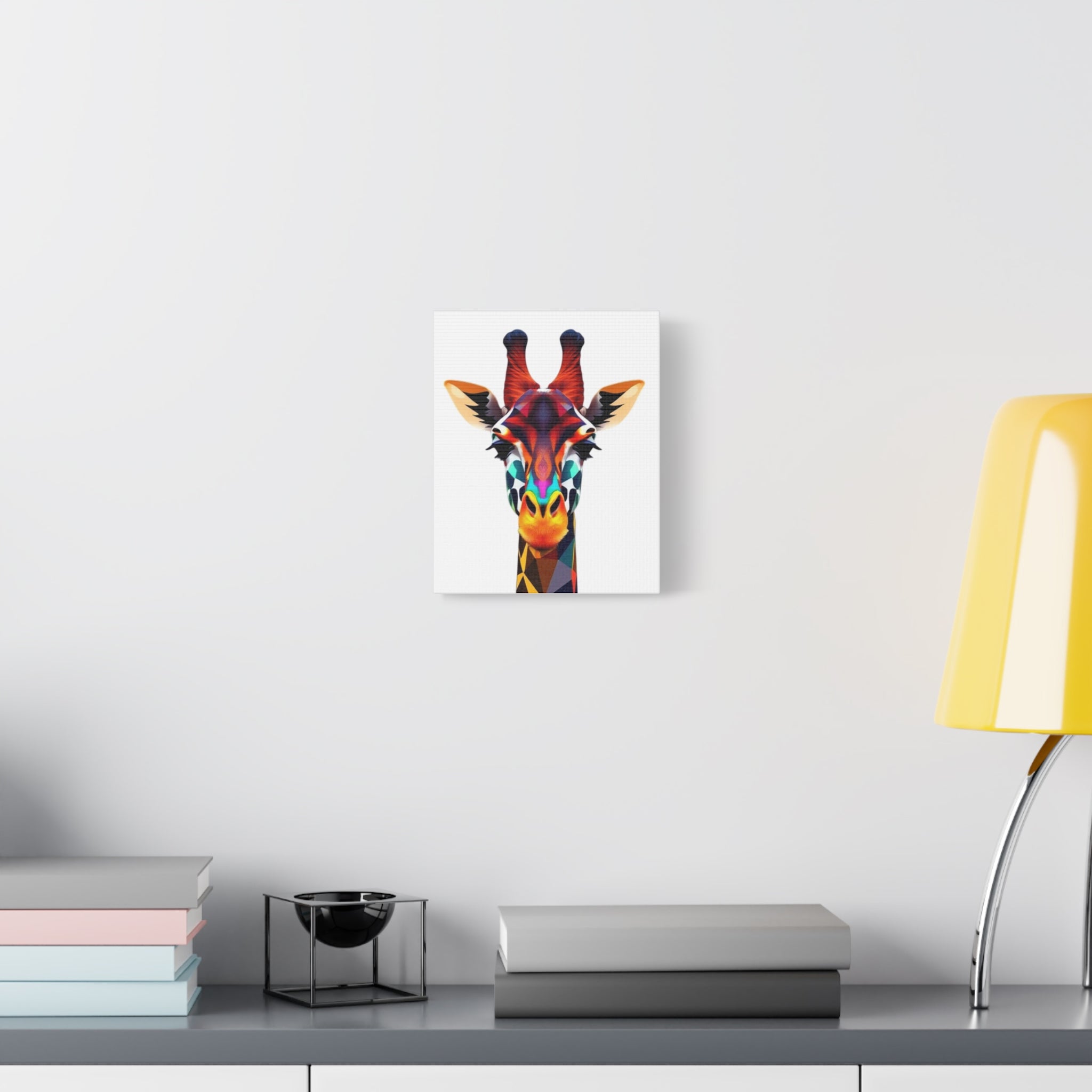 Colorful Giraffe Canvas Art - Vibrant Stretched Wall Decor for Animal Lovers