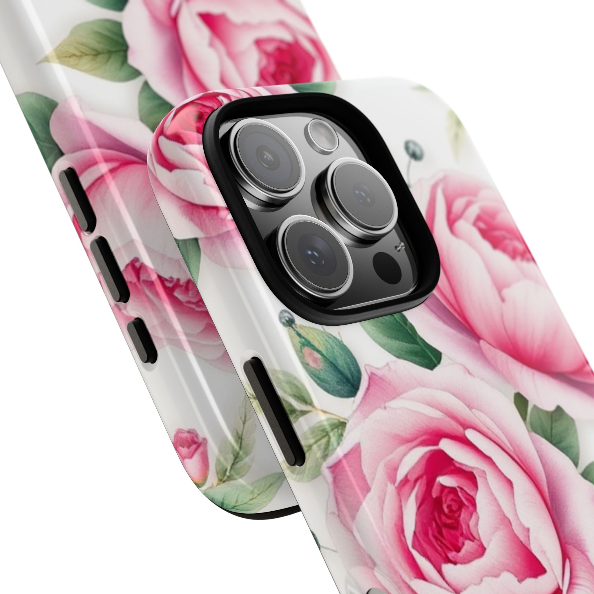 Android OR iPhone Compatible Cases - Pink Flower Design - Unique Tough Cases