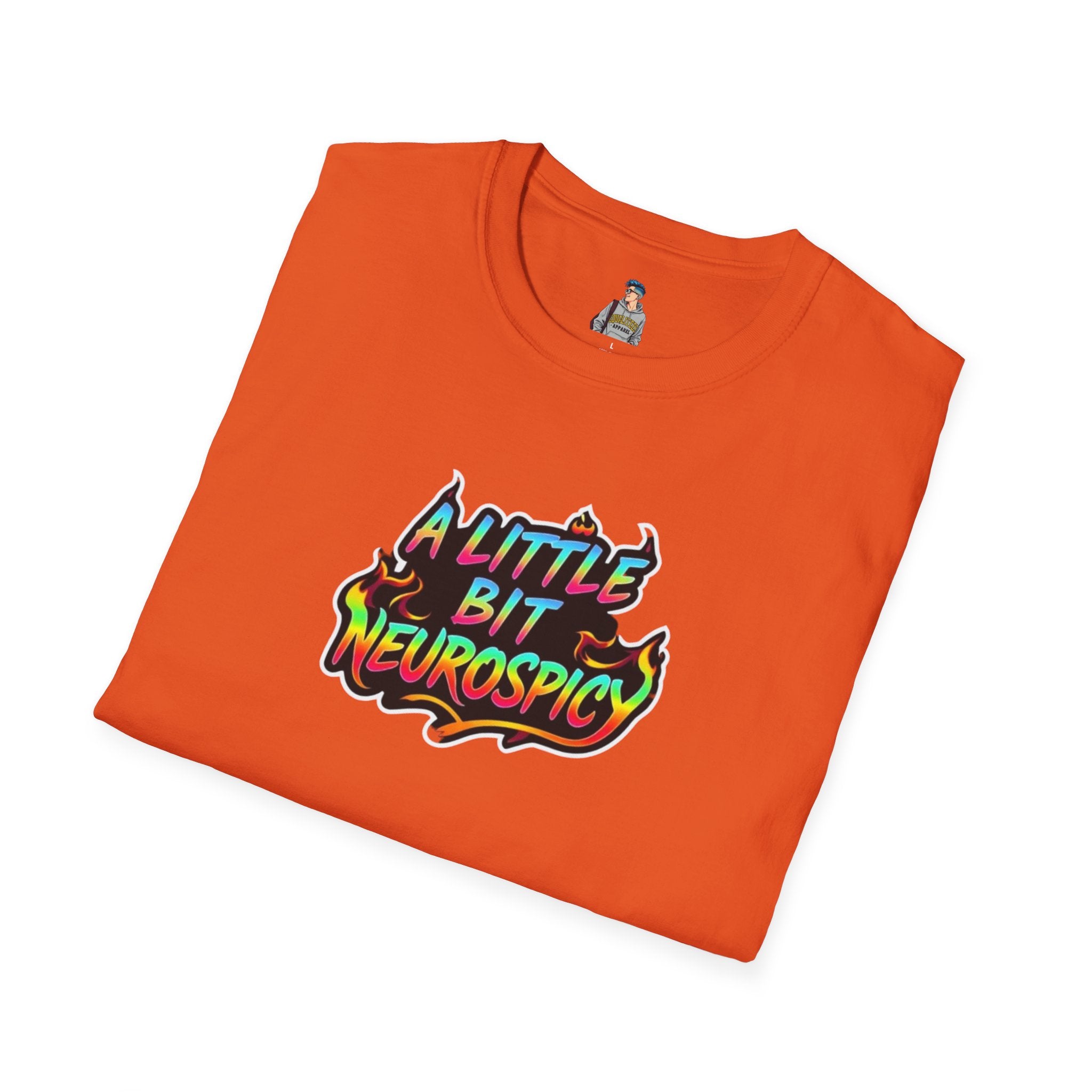 A Little Bit Neurospicy Unisex Softstyle T-Shirt - Fun & Quirky Graphic Tee for Neurodivergent Awareness