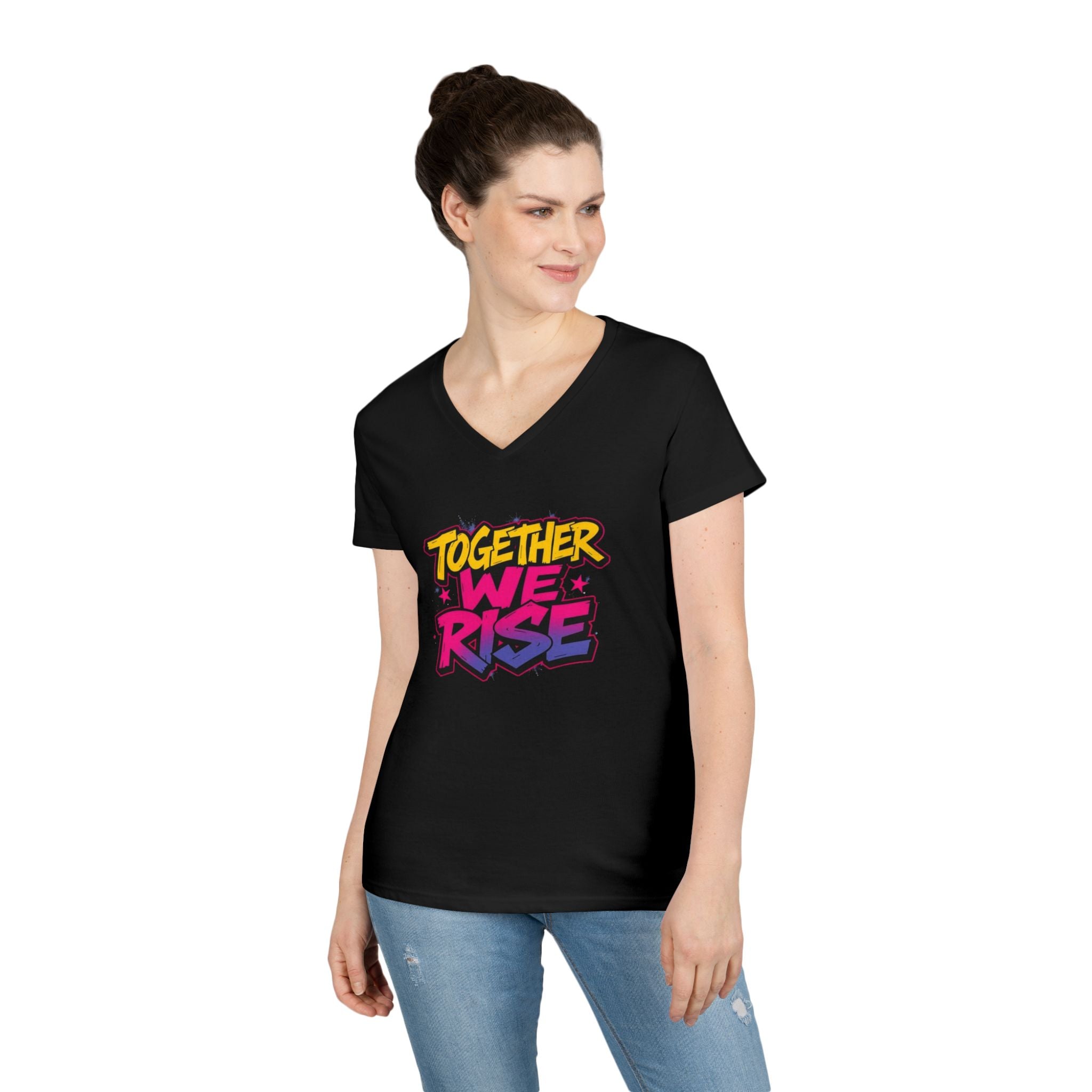Empowerment Ladies' V-Neck T-Shirt - Together We Rise