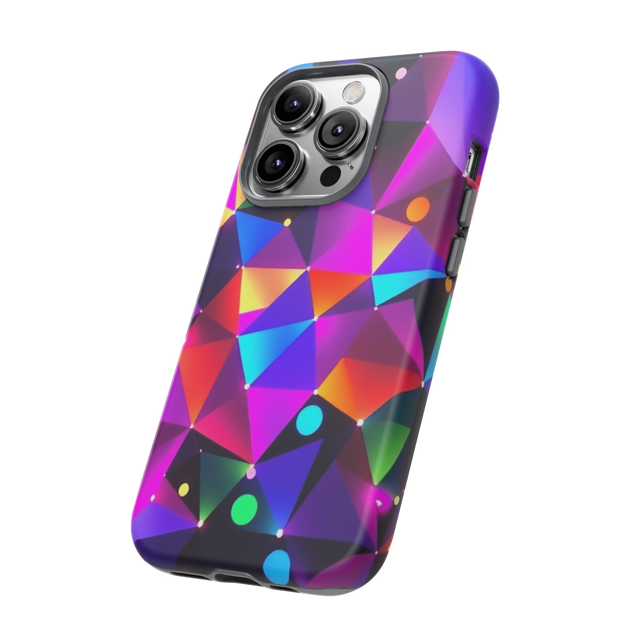 Android OR iPhone Compatible Cases - Colorful Angles Design - Unique Tough Cases