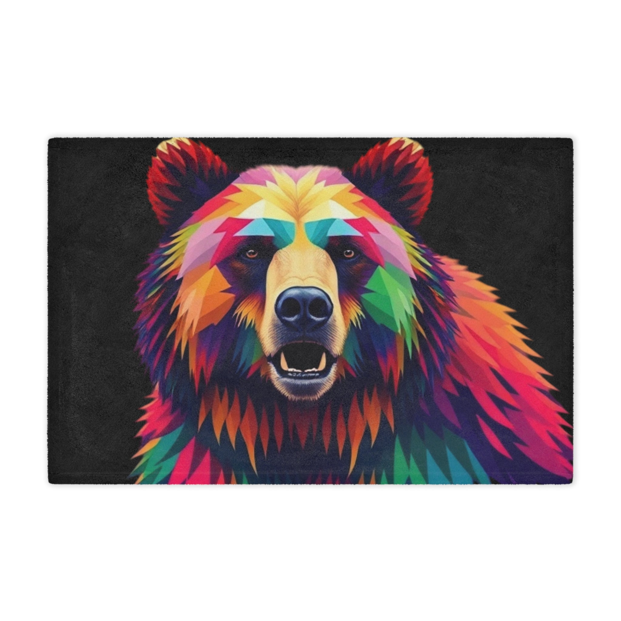 Fractal Bear Microfiber Blanket