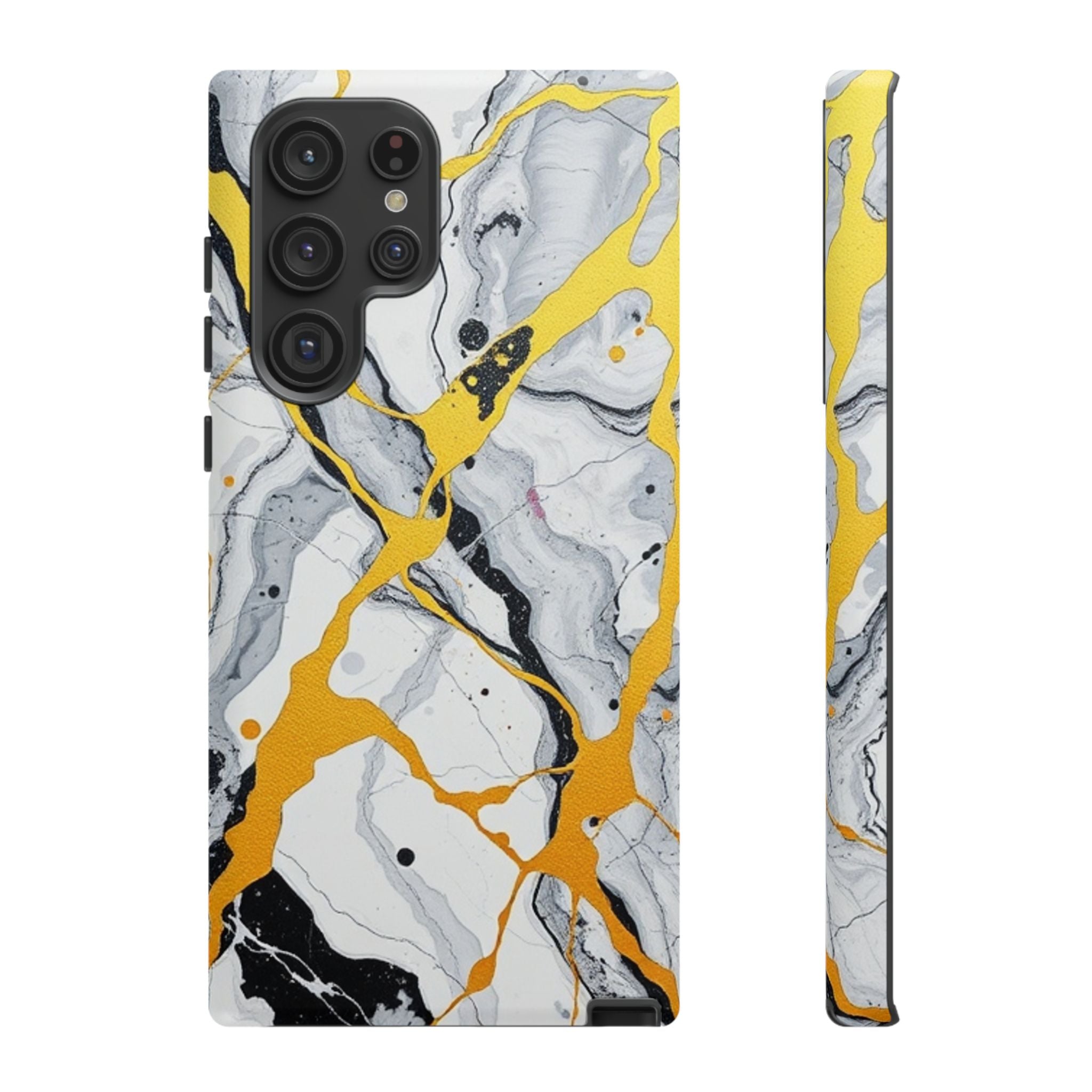 Beautiful Marble and Gold Design Tough Cases For Android & iPhone