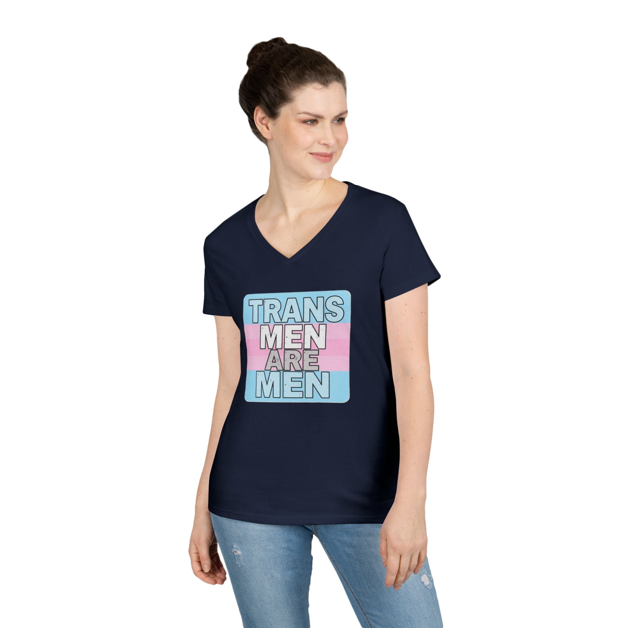 Transgender Pride V-Neck T-Shirt - Empowering Message for Inclusivity