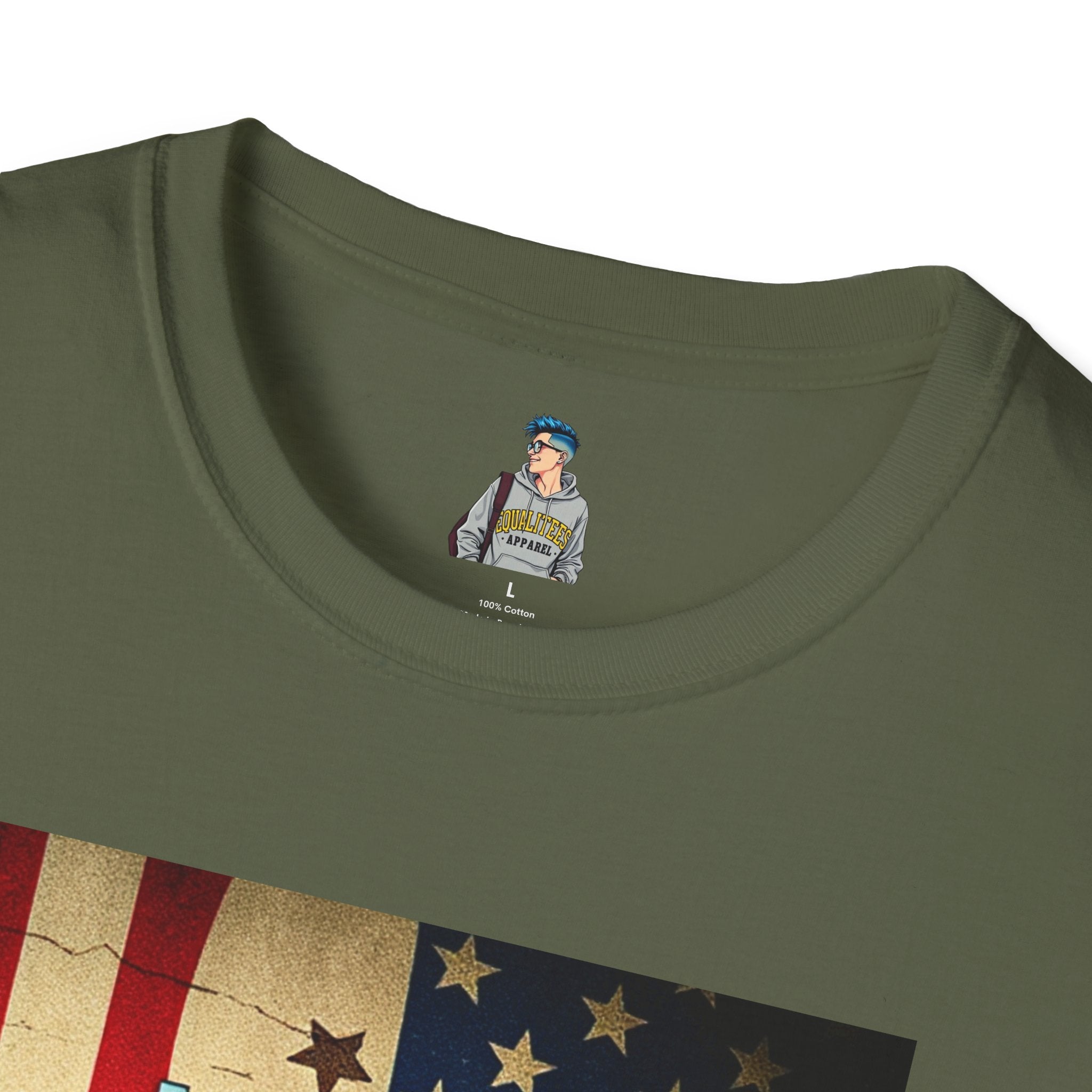 American Patriot Pride Unisex Softstyle T-Shirt, Make America Think Again Political Tee