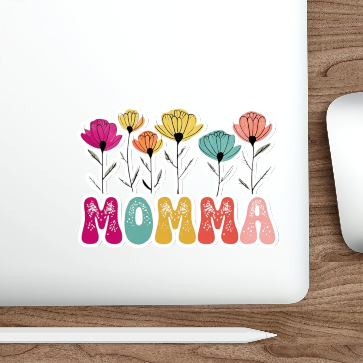 Die-Cut Stickers - MOMMA With Flowers