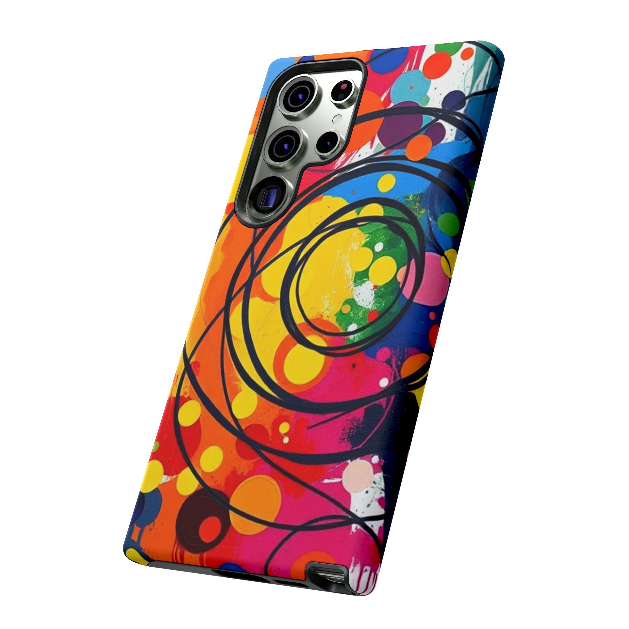 Colorful Abstract Rainbow Swirl Art Tough Case For Android & iPhone