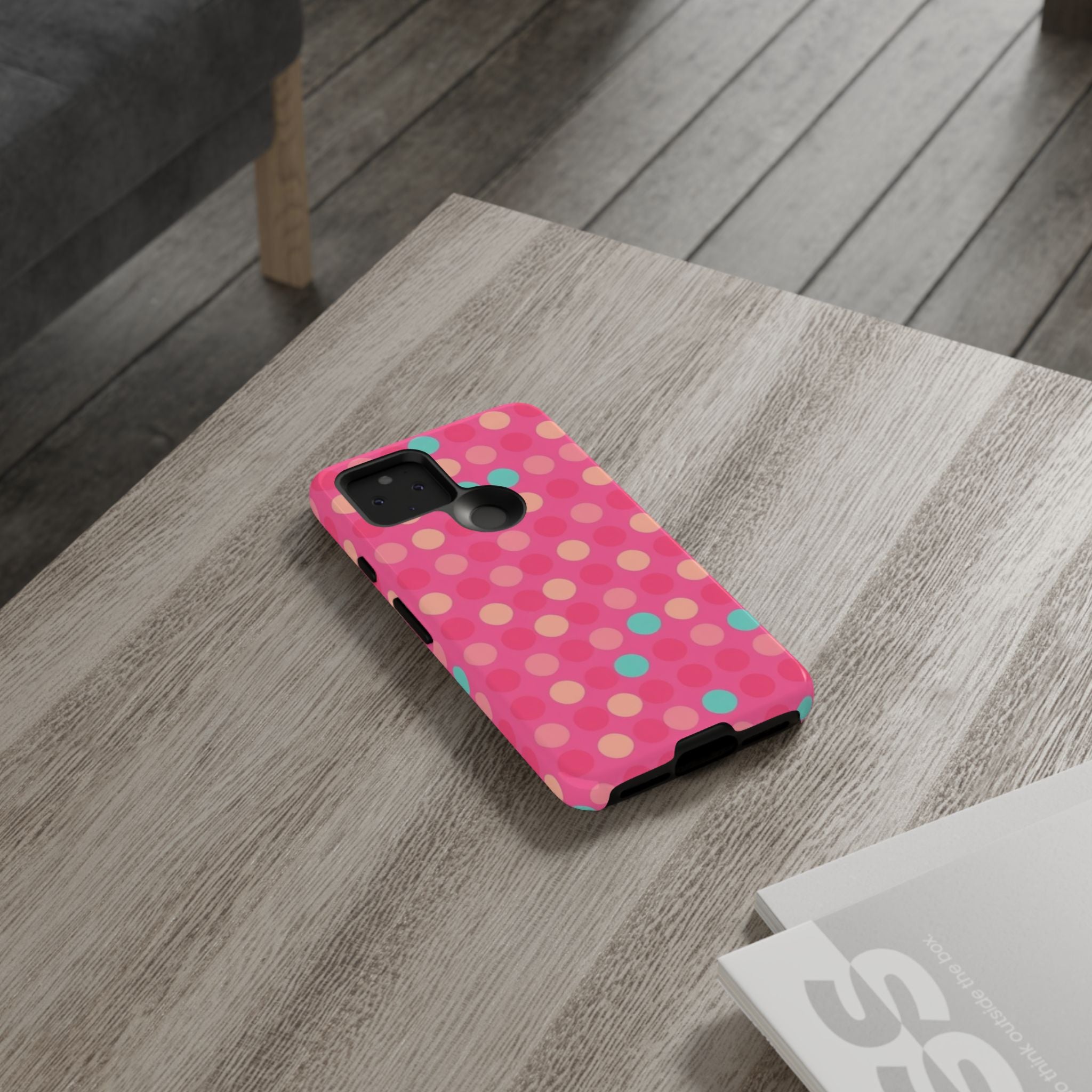 Android OR iPhone Protective Cases - Retro Polka Dots Pattern Tough Case