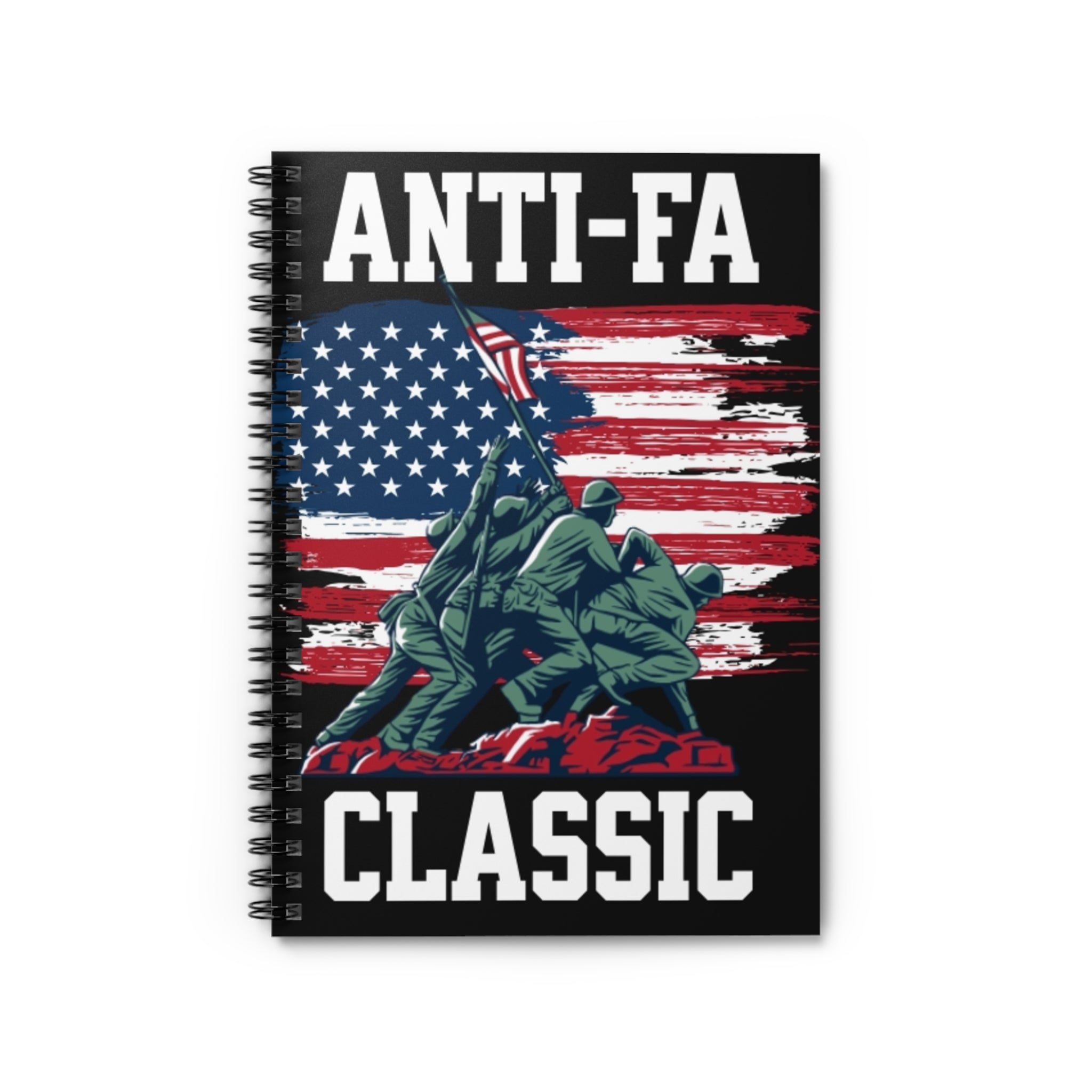 ANTI-FA Classic Spiral Notebook - Ruled Line, Perfect for Activists & Students