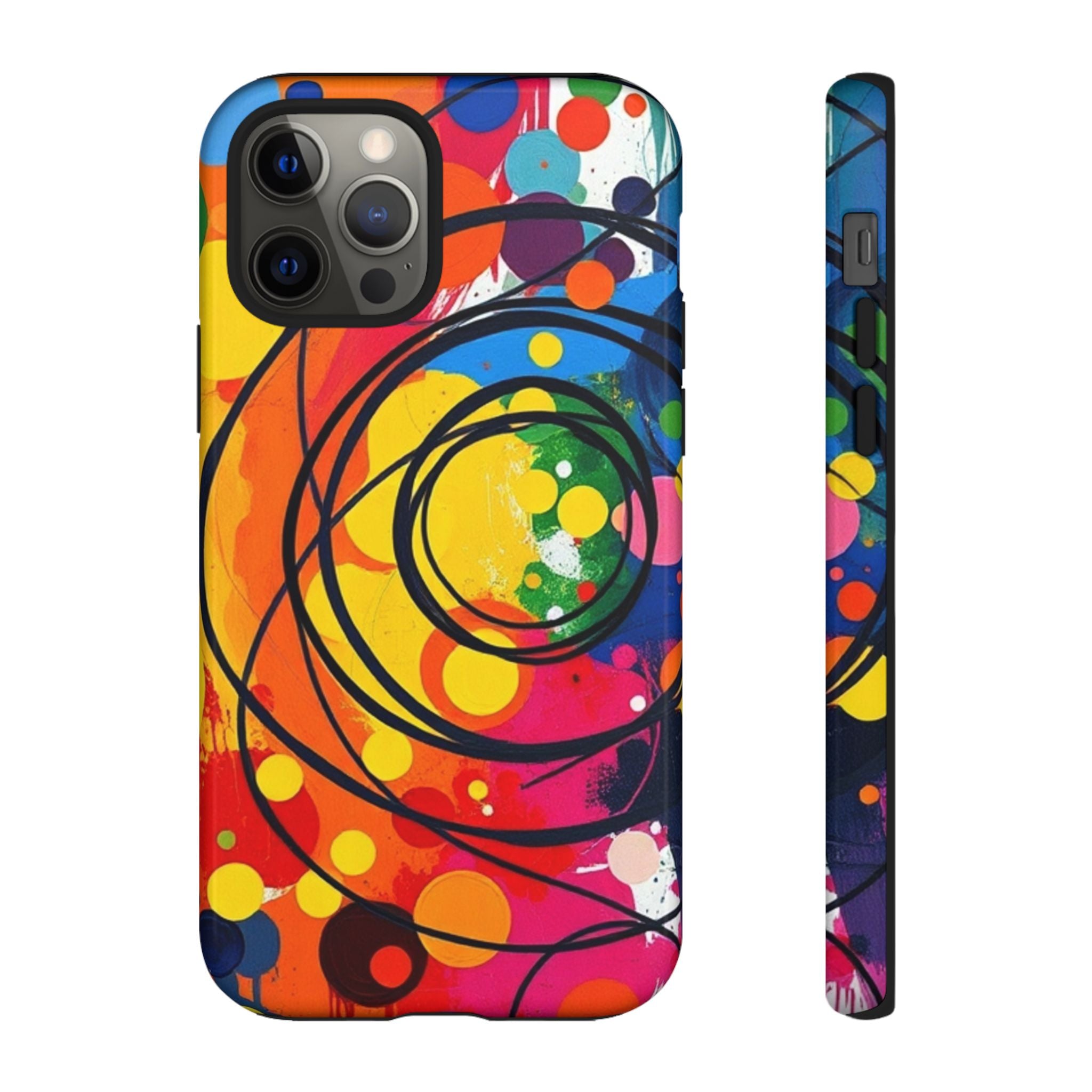 Colorful Abstract Rainbow Swirl Art Tough Case For Android & iPhone