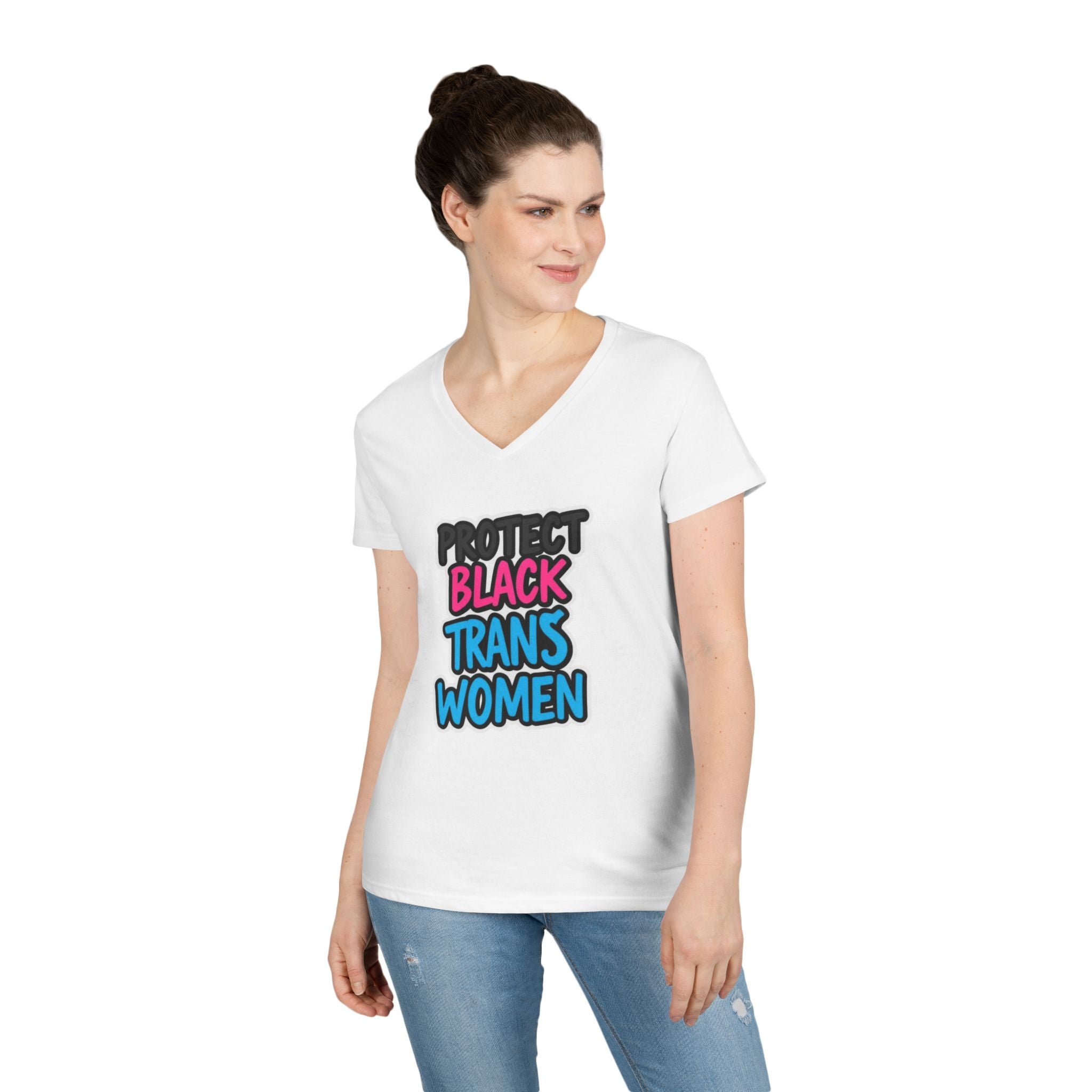 Protect Black Trans Women V-Neck T-Shirt