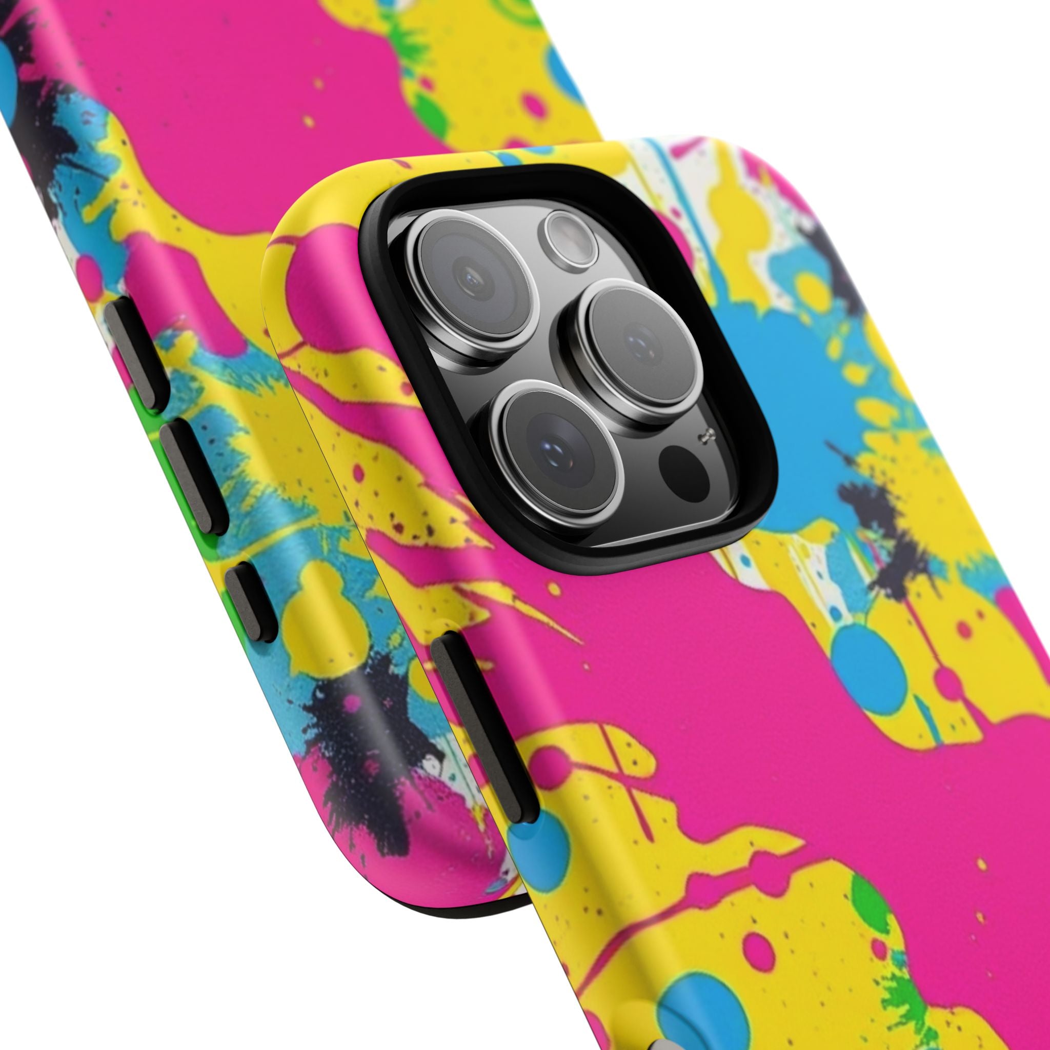 Android OR iPhone Compatible Cases - Crazy Retro Color Splash Design - Unique Tough Cases