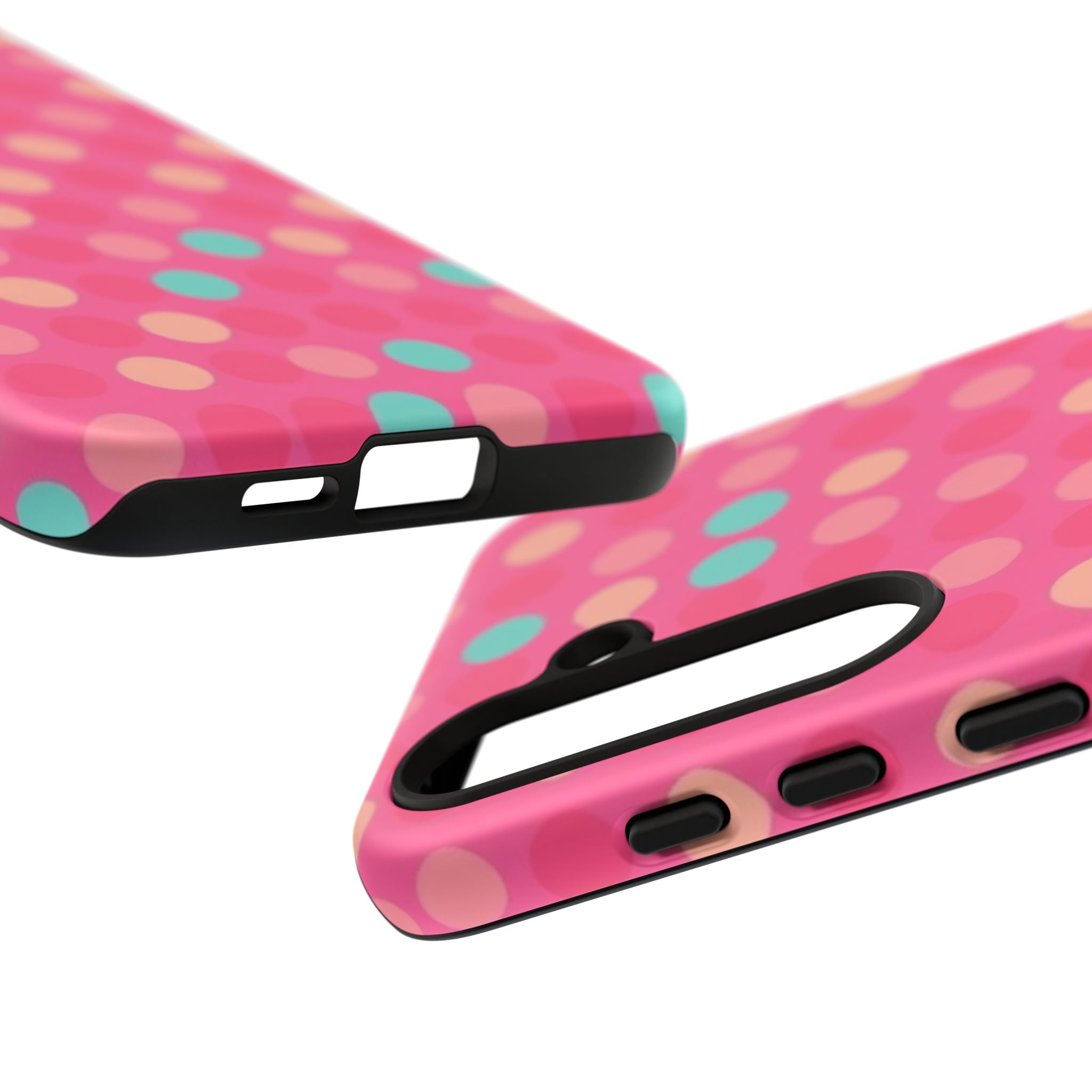 Android OR iPhone Protective Cases - Retro Polka Dots Pattern Tough Case