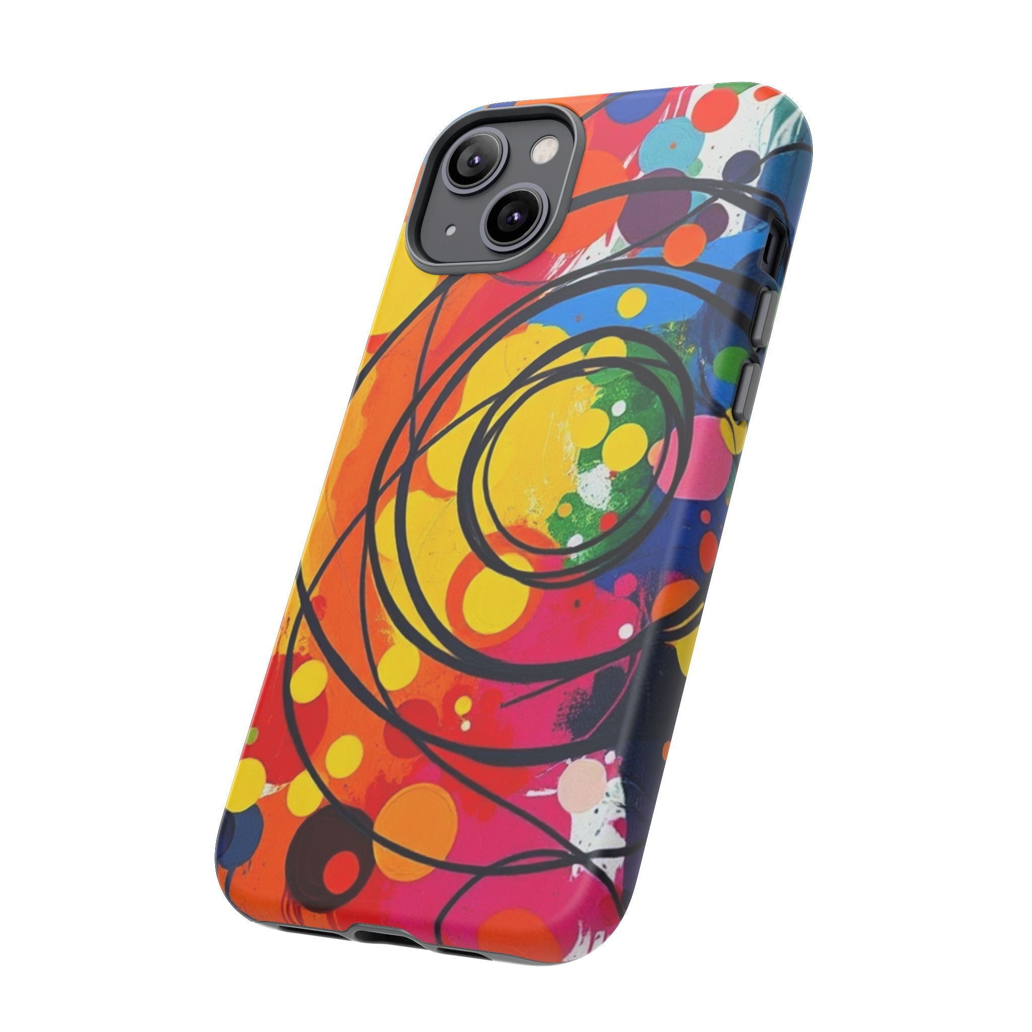 Colorful Abstract Rainbow Swirl Art Tough Case For Android & iPhone
