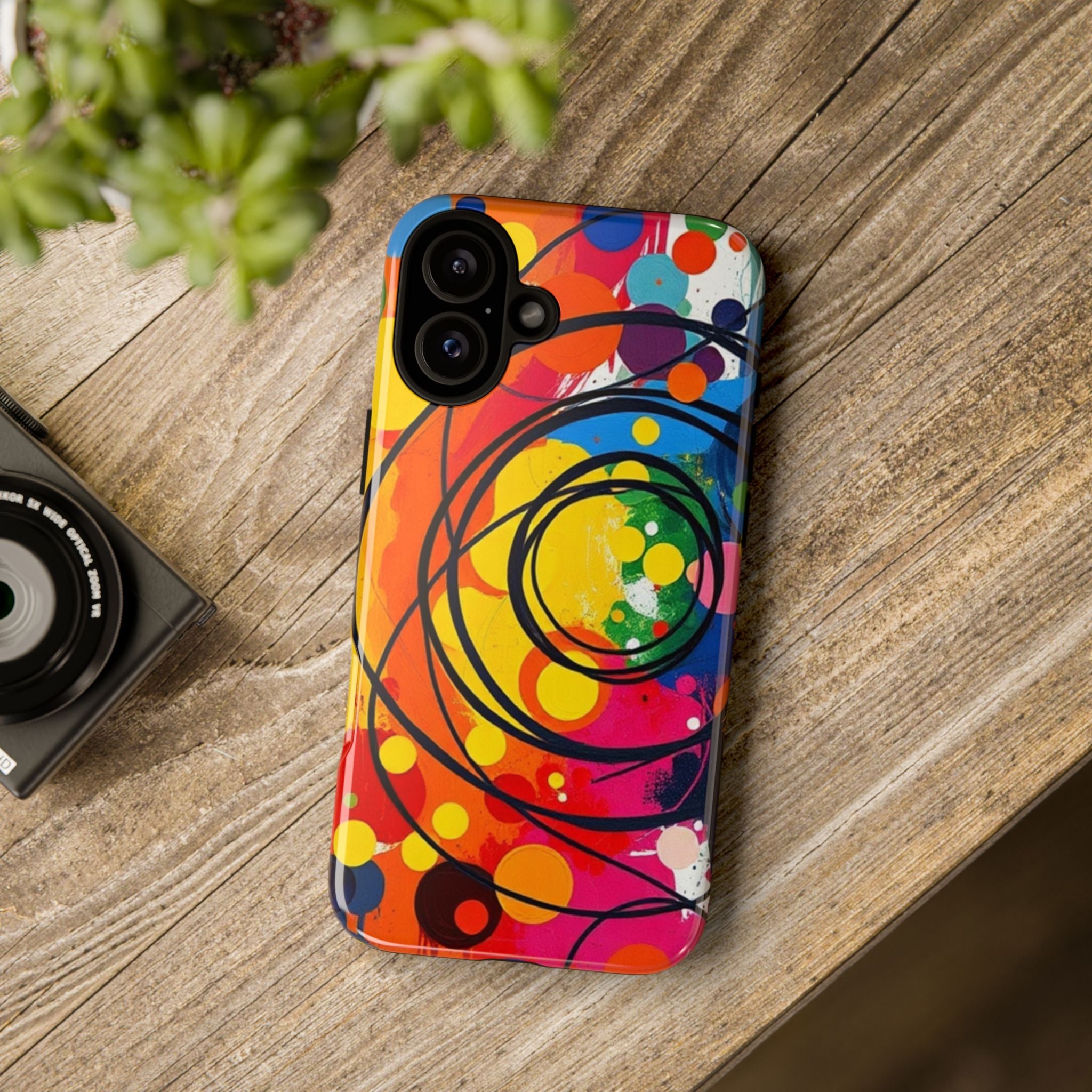 Colorful Abstract Rainbow Swirl Art Tough Case For Android & iPhone