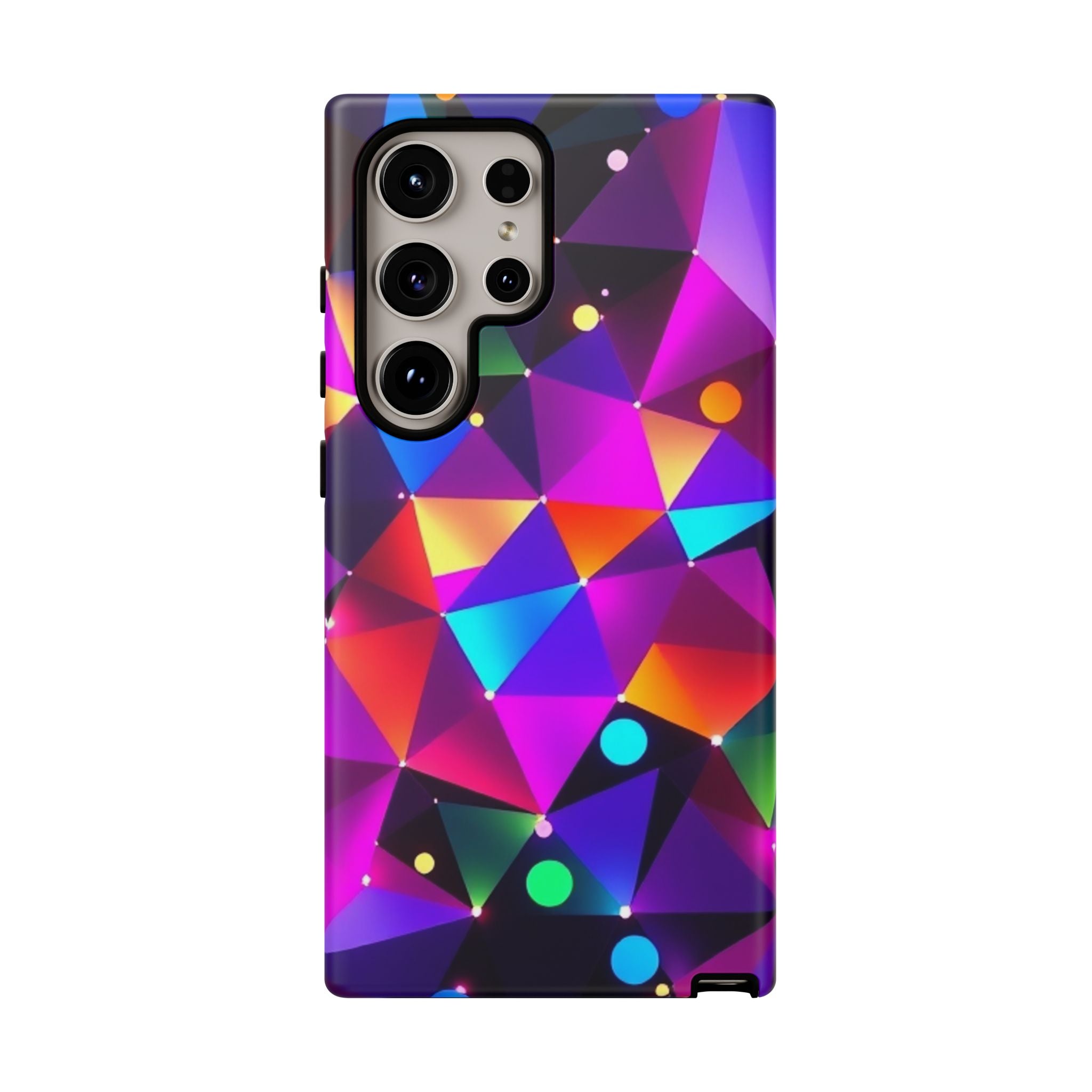 Android OR iPhone Compatible Cases - Colorful Angles Design - Unique Tough Cases