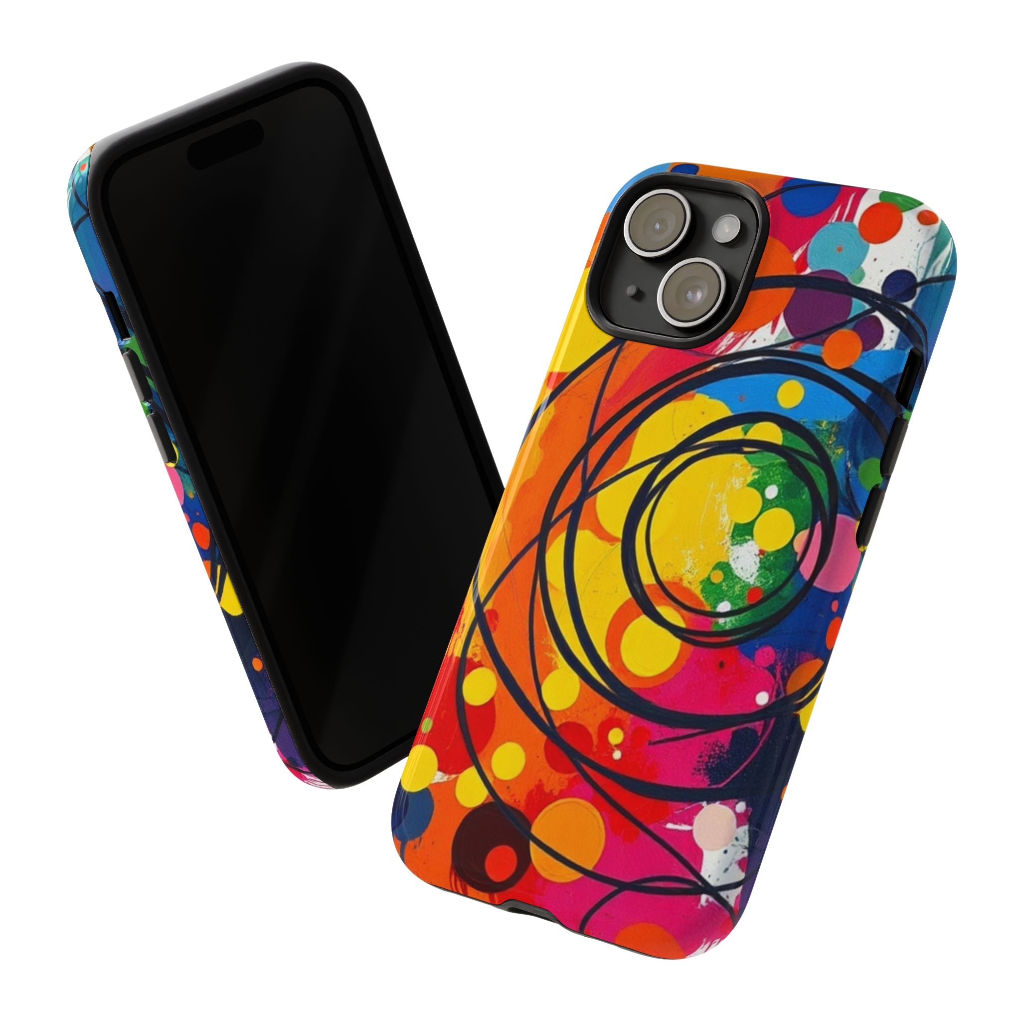 Colorful Abstract Rainbow Swirl Art Tough Case For Android & iPhone