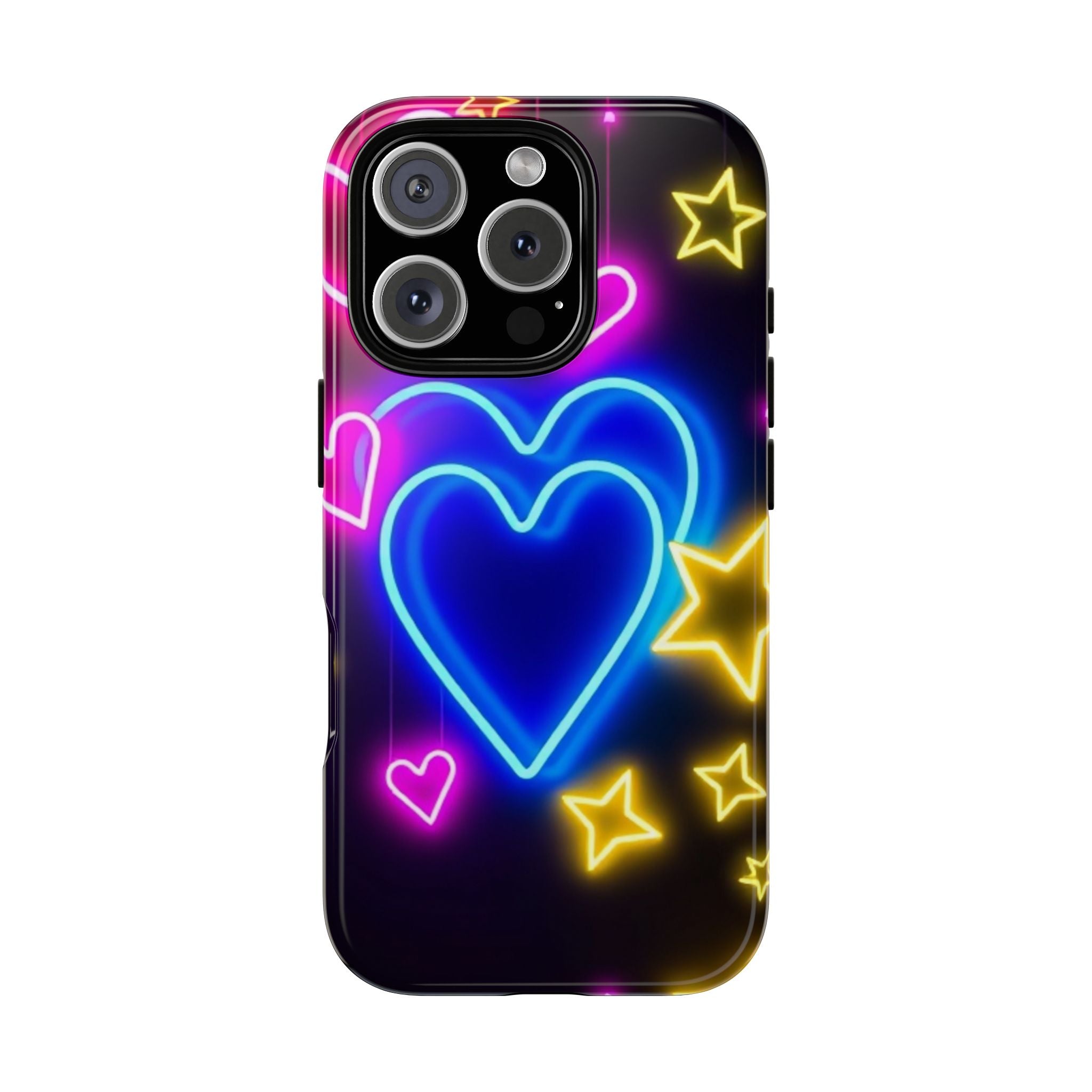 Android OR iPhone Compatible Cases - Neon Love Design - Unique Tough Cases