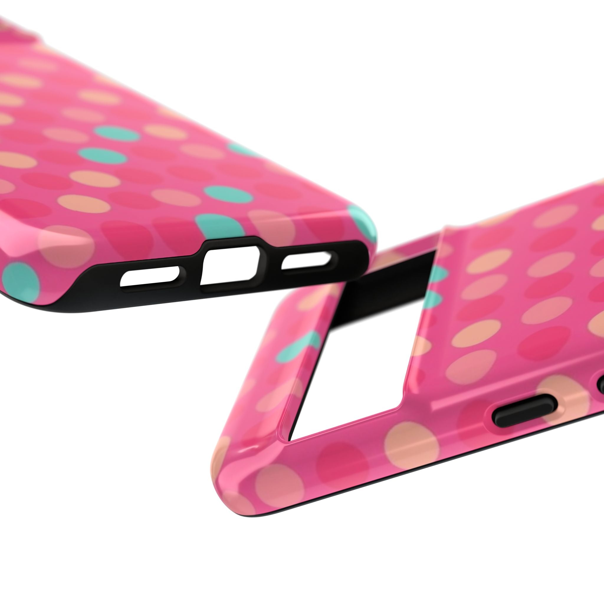 Android OR iPhone Protective Cases - Retro Polka Dots Pattern Tough Case