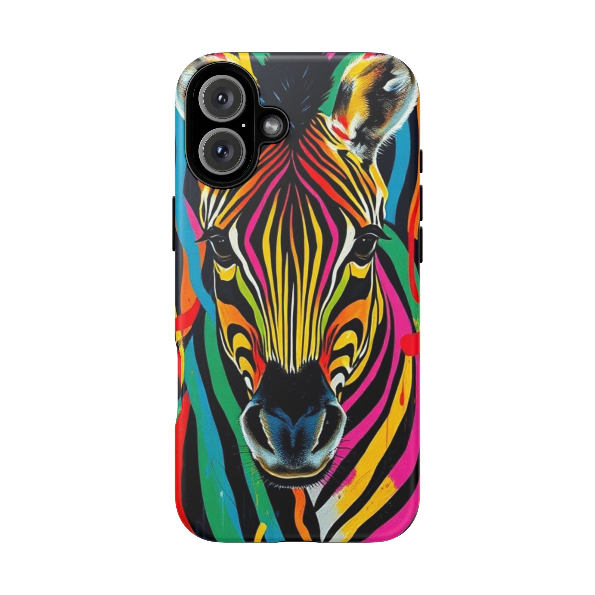 Android OR iPhone Compatible Cases - Rainbow Zebra Design - Unique Tough Cases