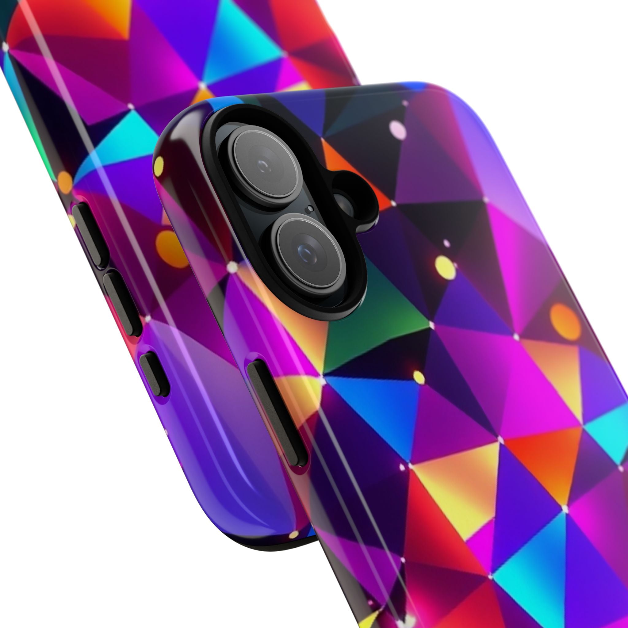 Android OR iPhone Compatible Cases - Colorful Angles Design - Unique Tough Cases