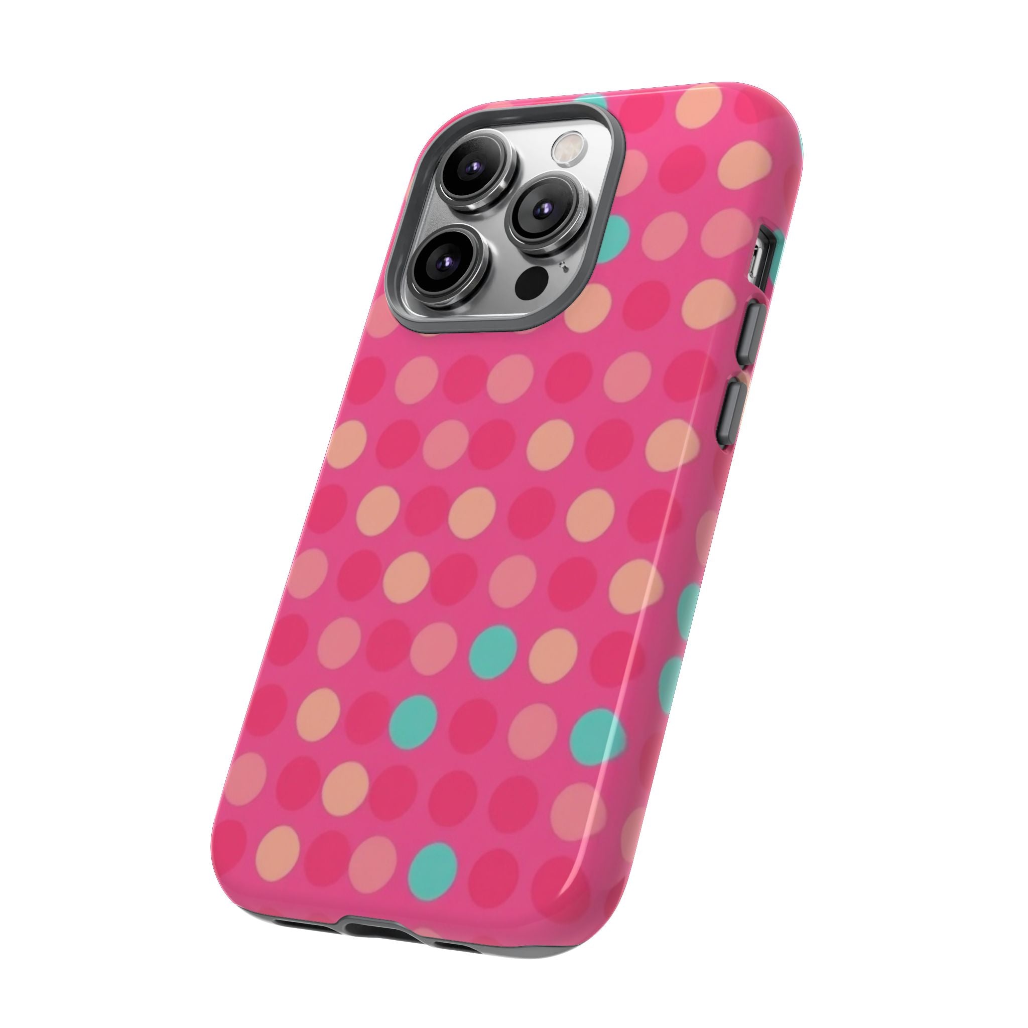 Android OR iPhone Protective Cases - Retro Polka Dots Pattern Tough Case