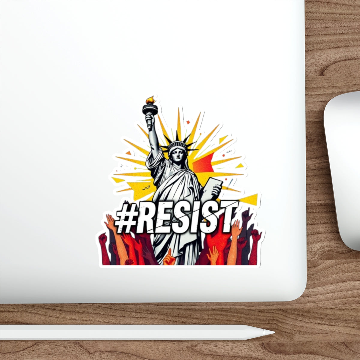 Die-Cut Stickers - #RESIST with the Statue of Liberty