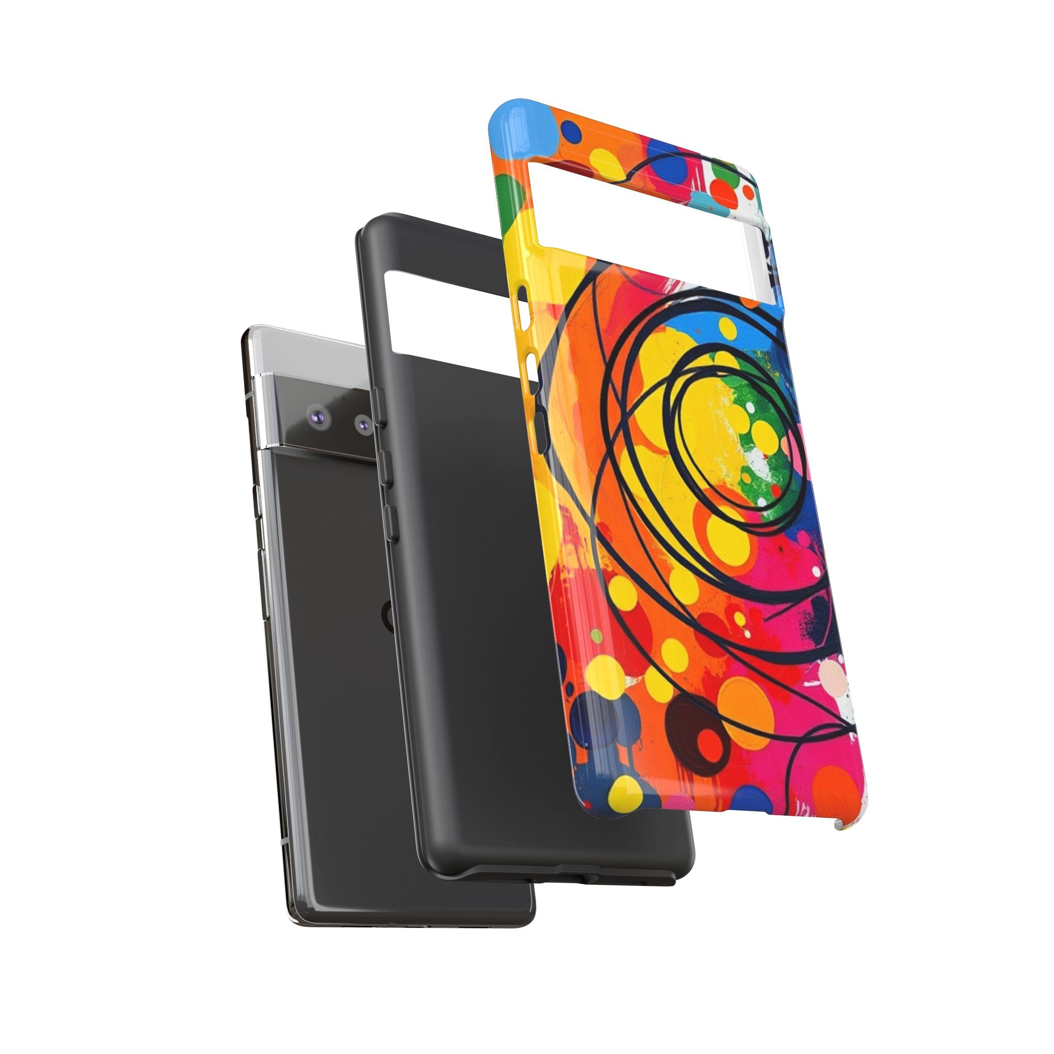 Colorful Abstract Rainbow Swirl Art Tough Case For Android & iPhone