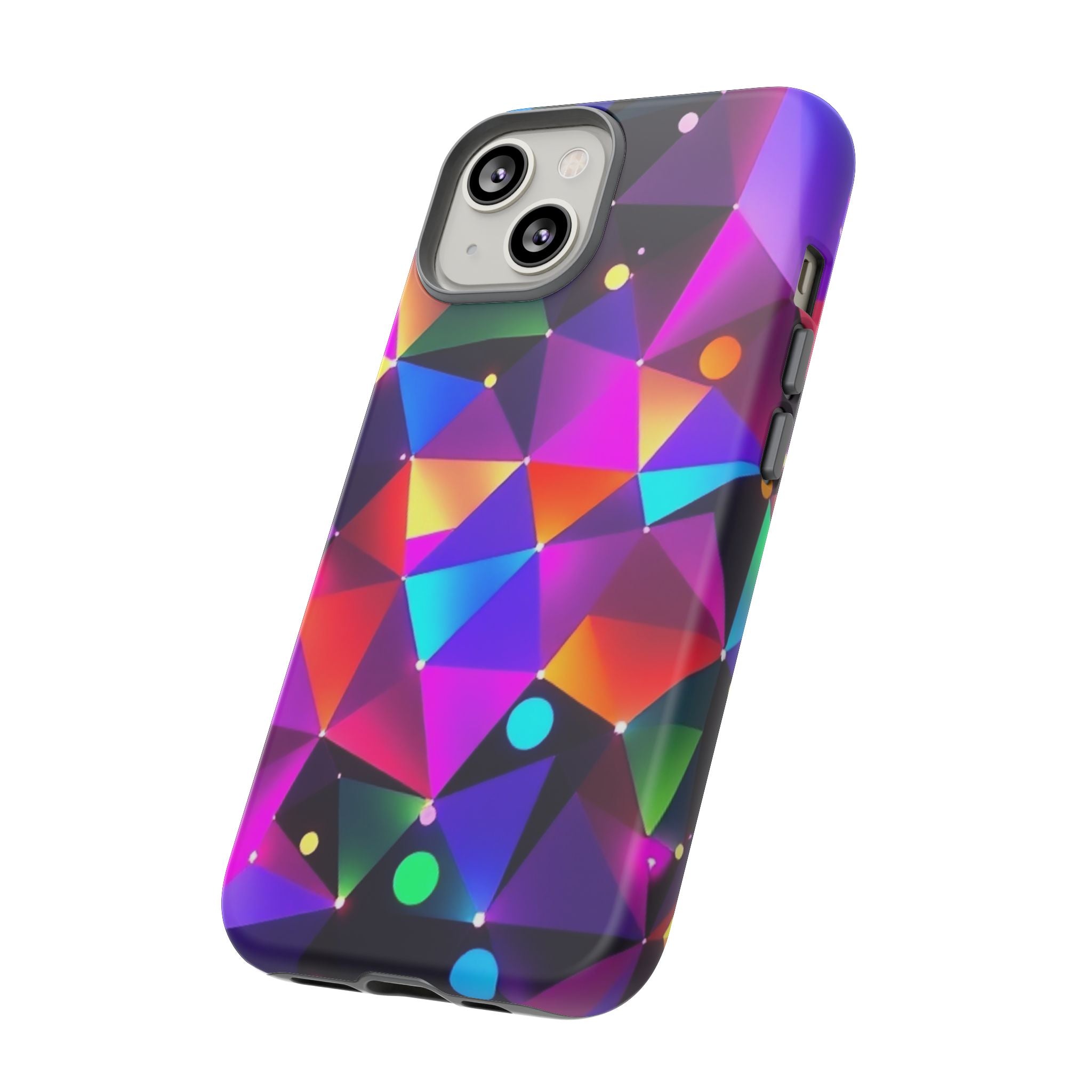 Android OR iPhone Compatible Cases - Colorful Angles Design - Unique Tough Cases
