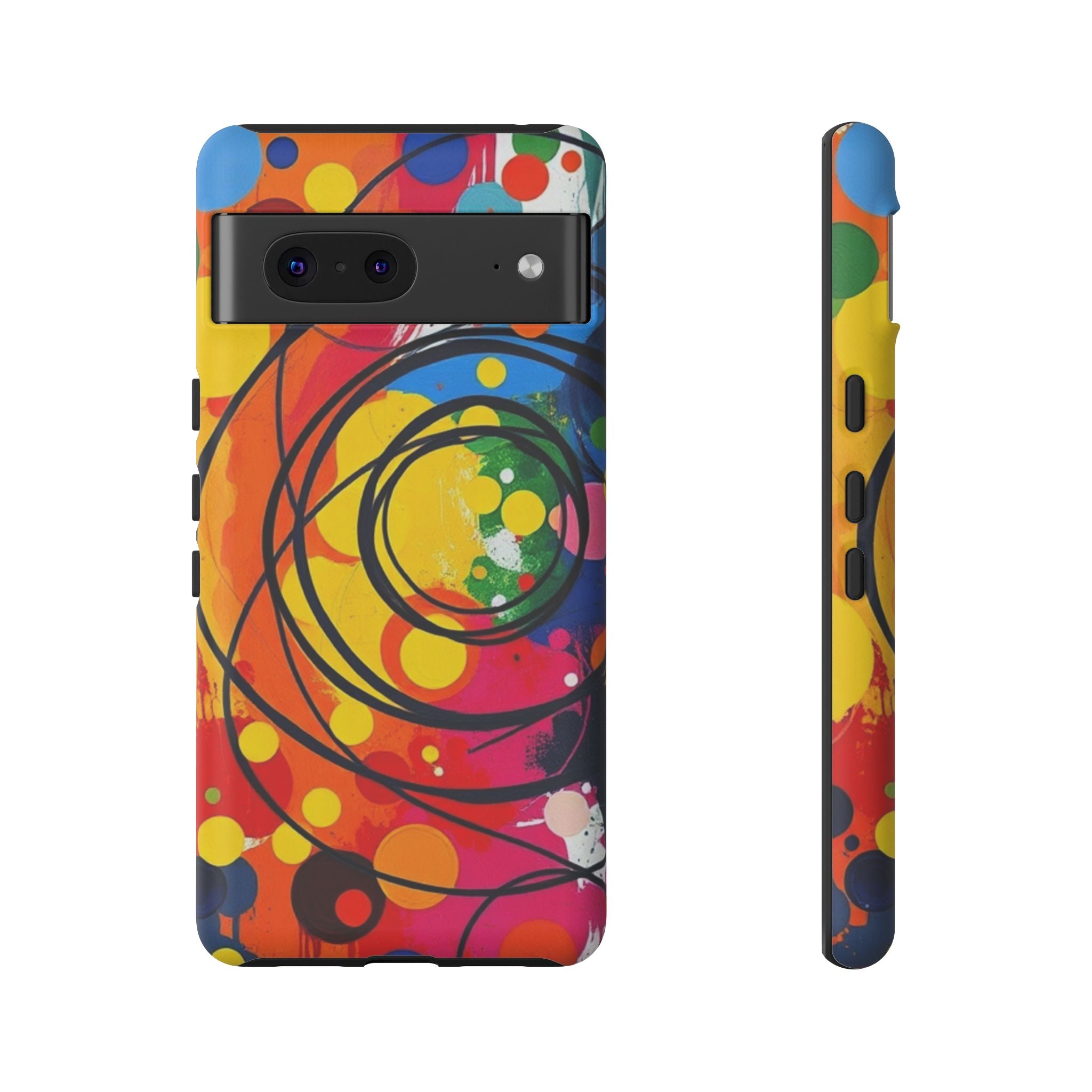 Colorful Abstract Rainbow Swirl Art Tough Case For Android & iPhone