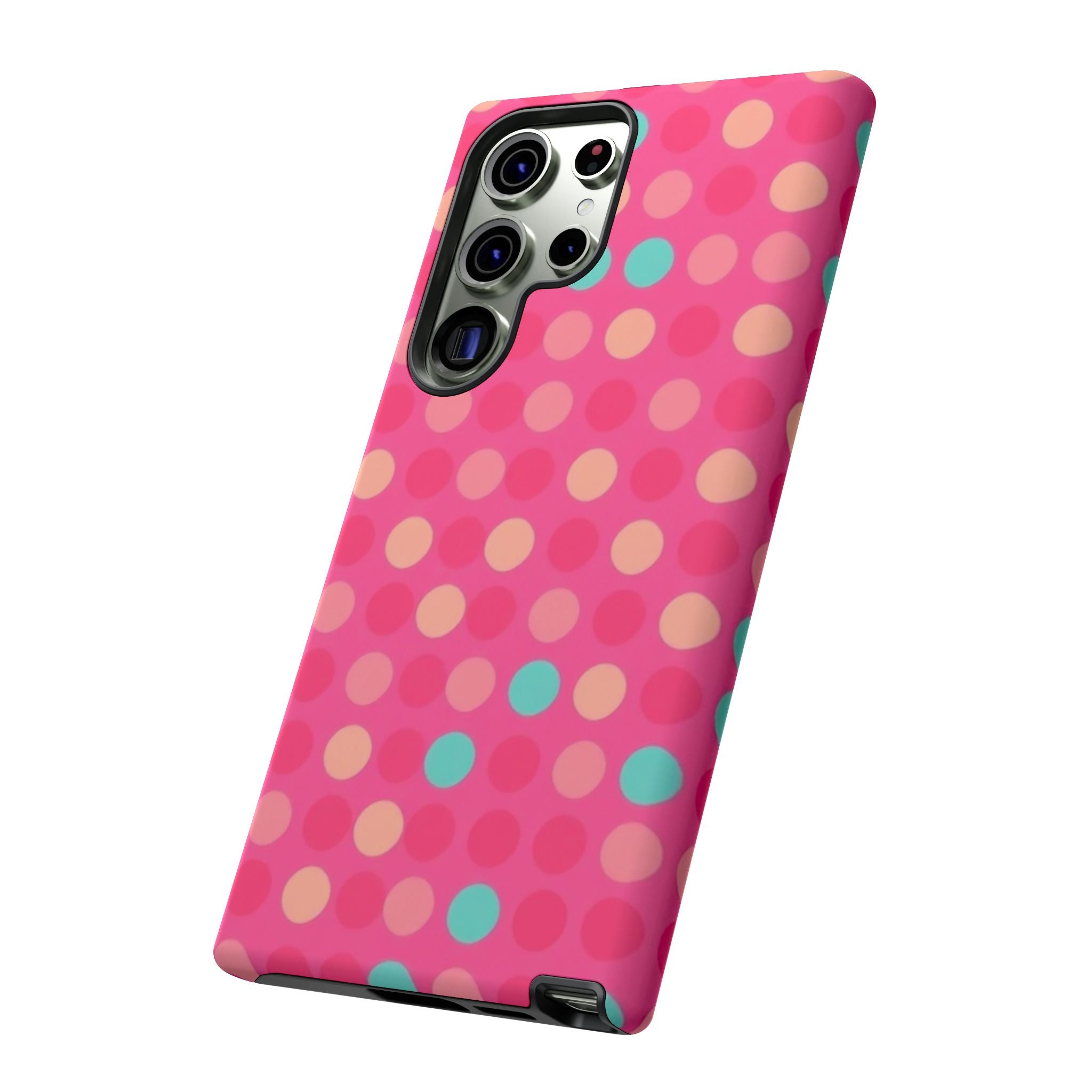 Android OR iPhone Protective Cases - Retro Polka Dots Pattern Tough Case