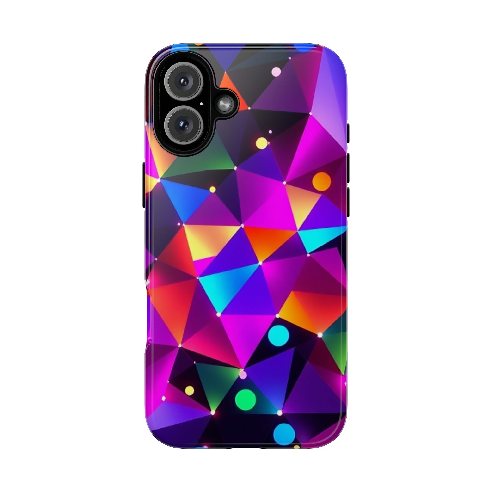 Android OR iPhone Compatible Cases - Colorful Angles Design - Unique Tough Cases