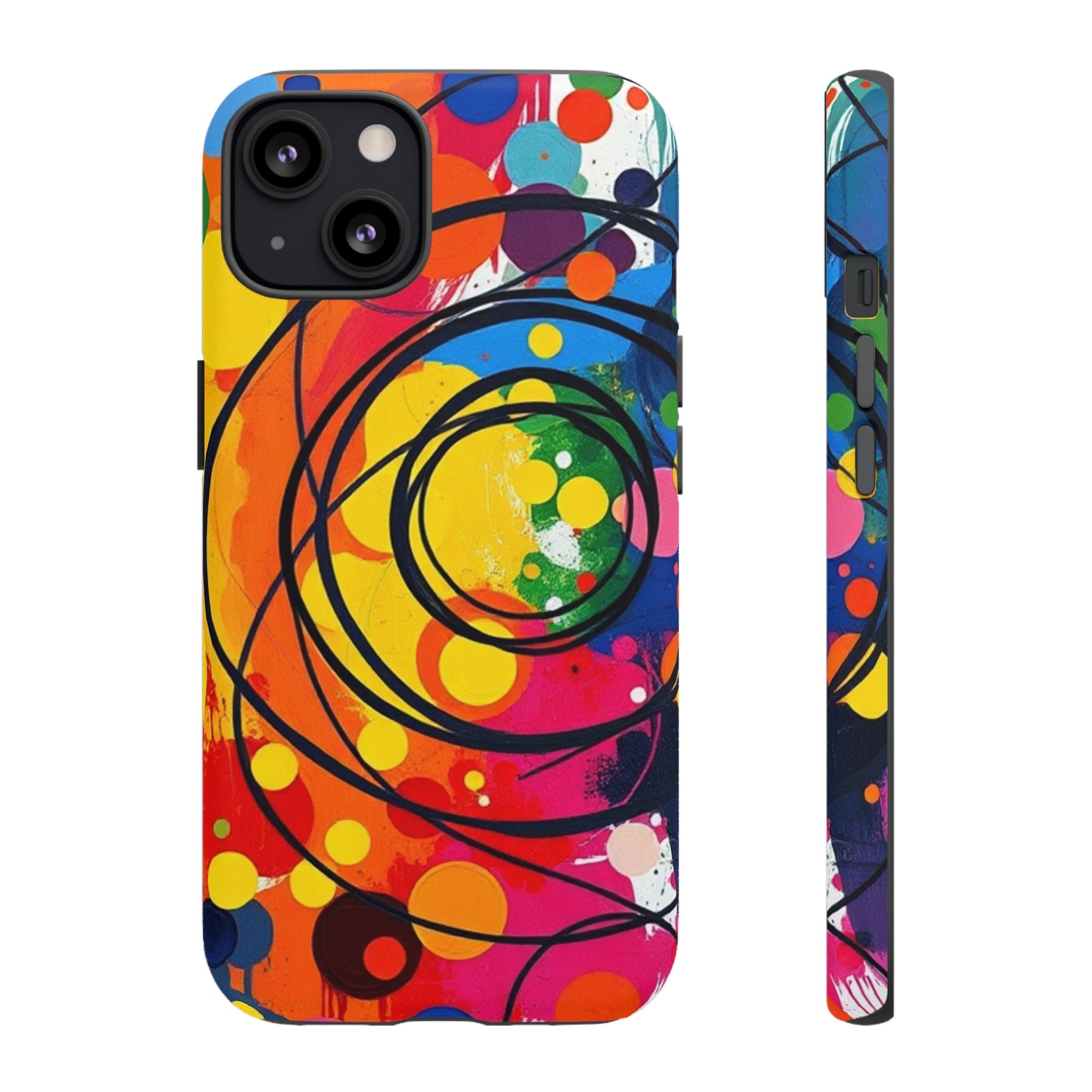 Colorful Abstract Rainbow Swirl Art Tough Case For Android & iPhone
