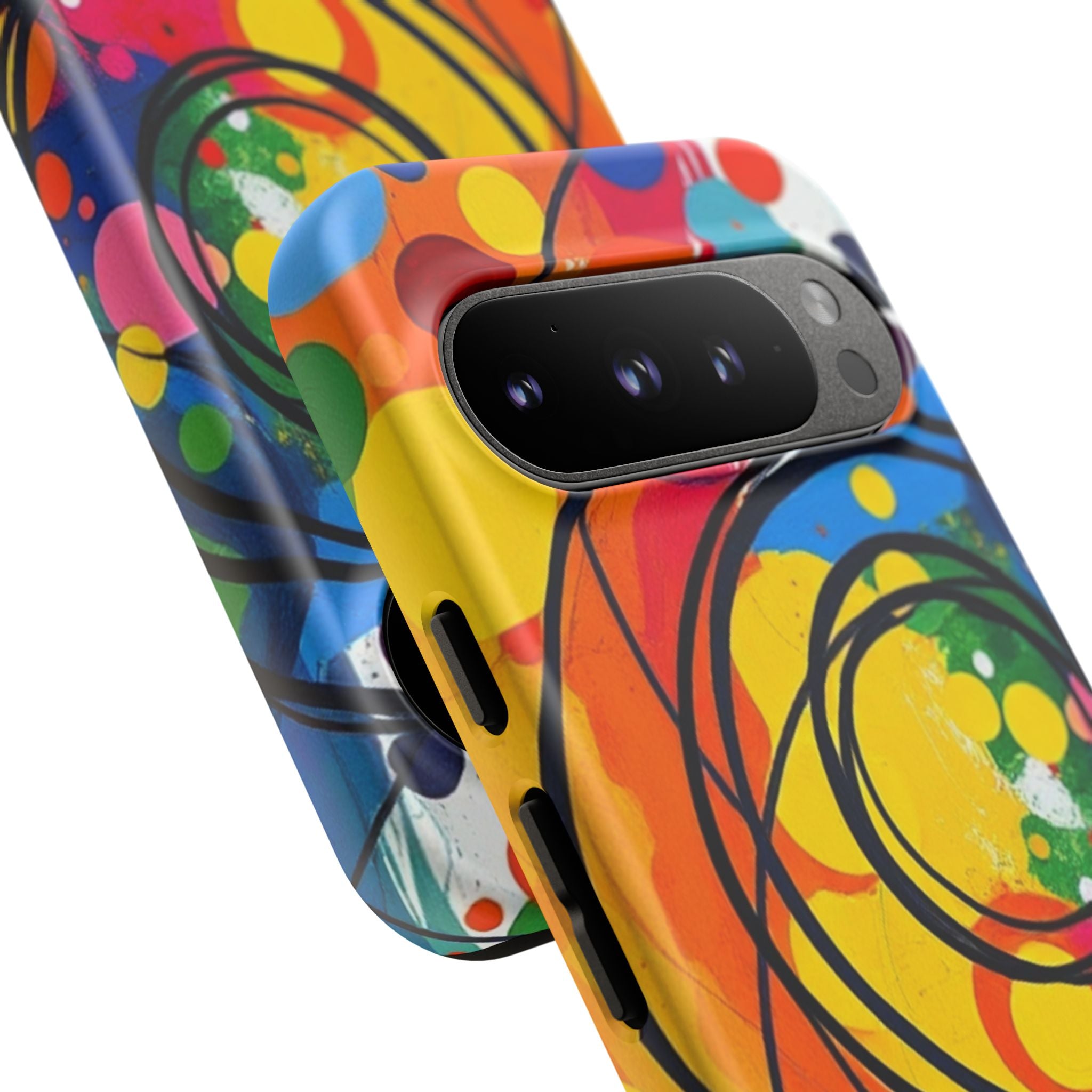 Colorful Abstract Rainbow Swirl Art Tough Case For Android & iPhone