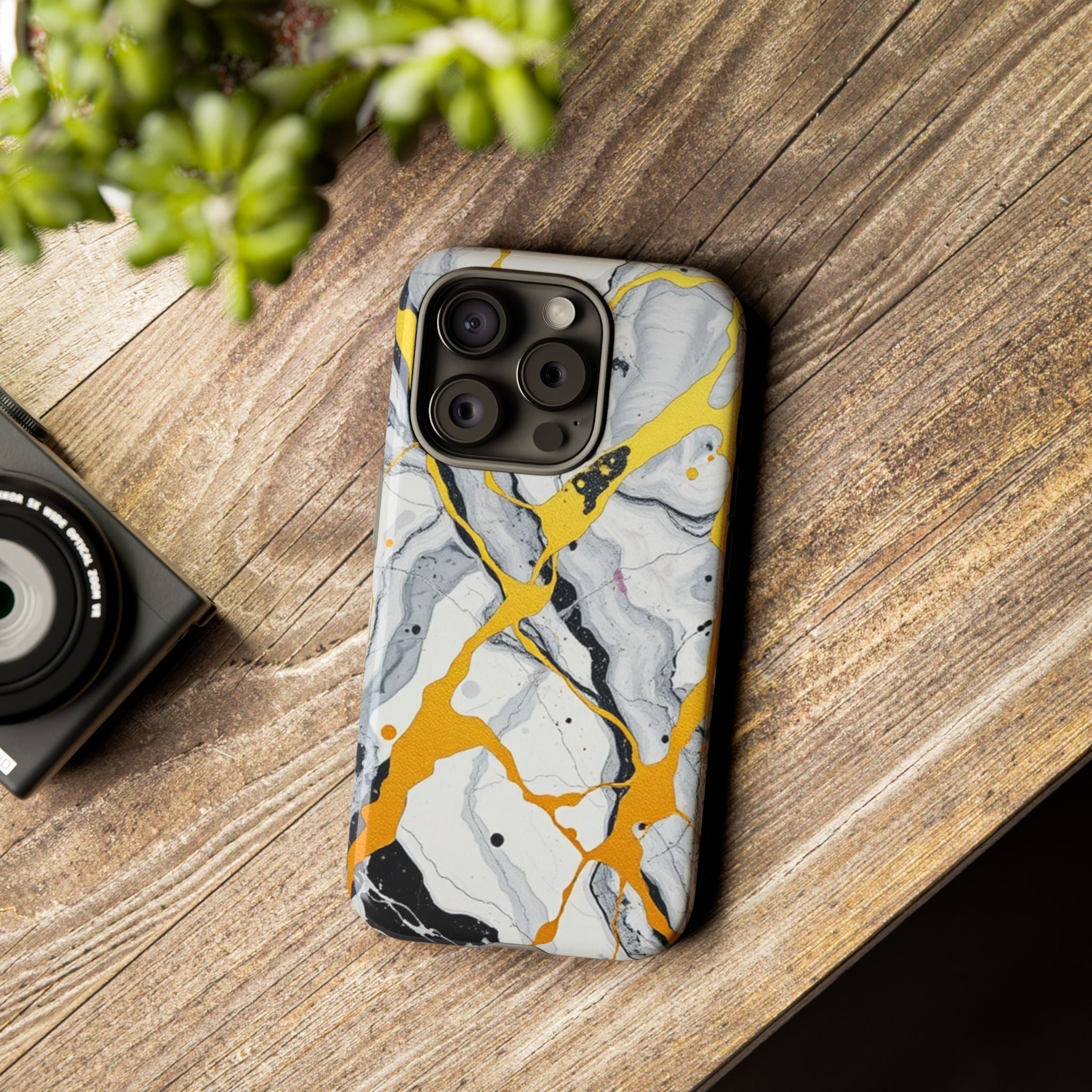Beautiful Marble and Gold Design Tough Cases For Android & iPhone