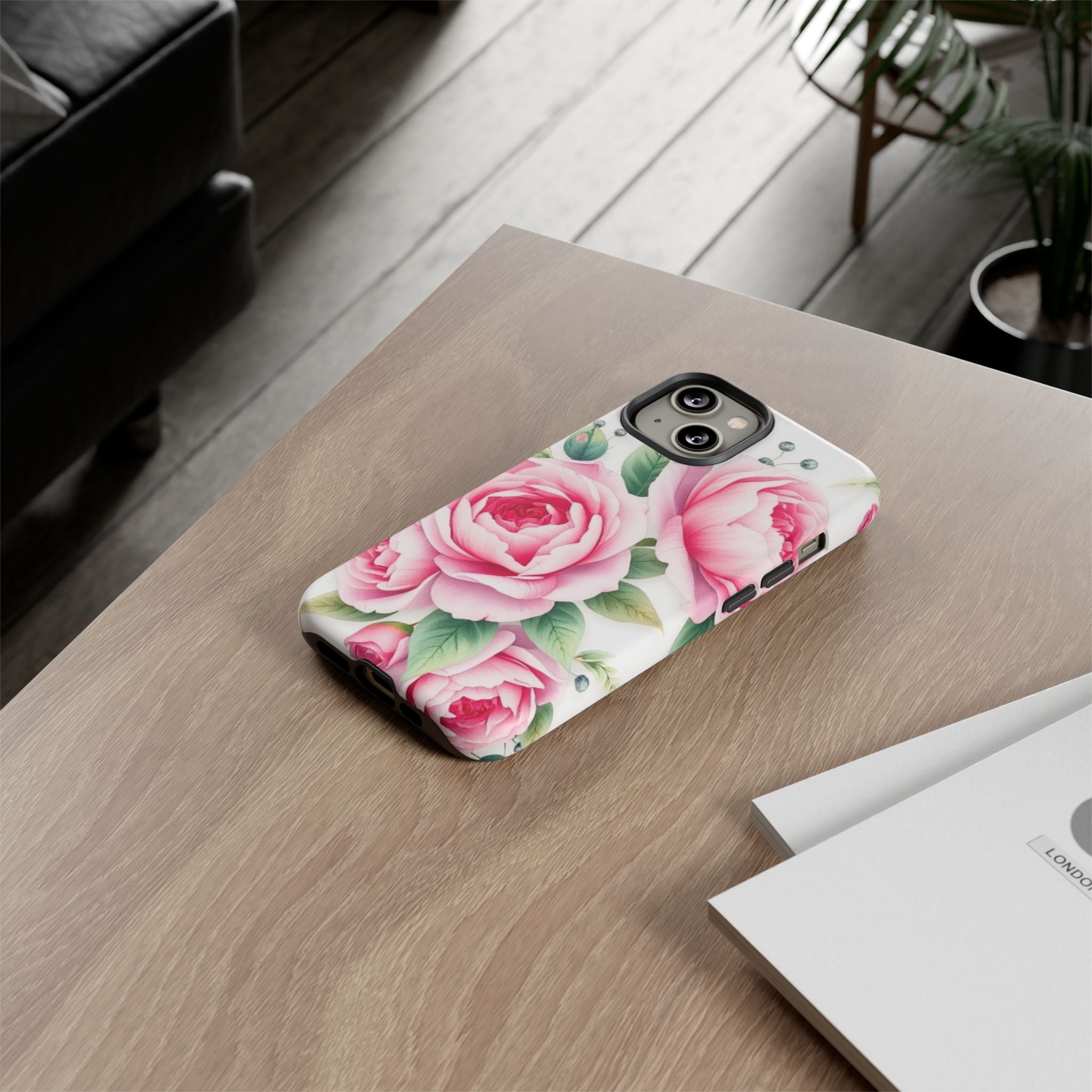 Android OR iPhone Compatible Cases - Pink Flower Design - Unique Tough Cases