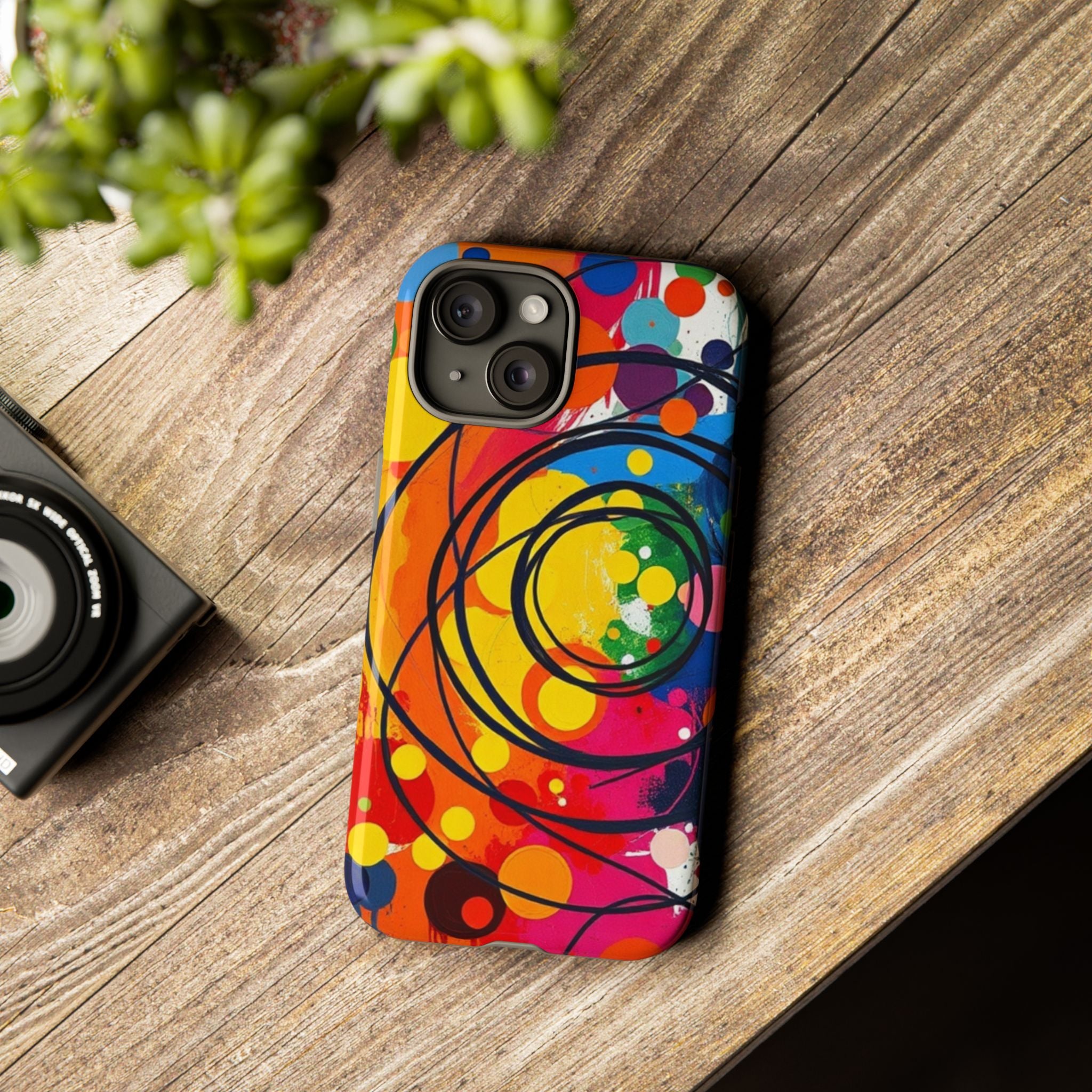 Colorful Abstract Rainbow Swirl Art Tough Case For Android & iPhone