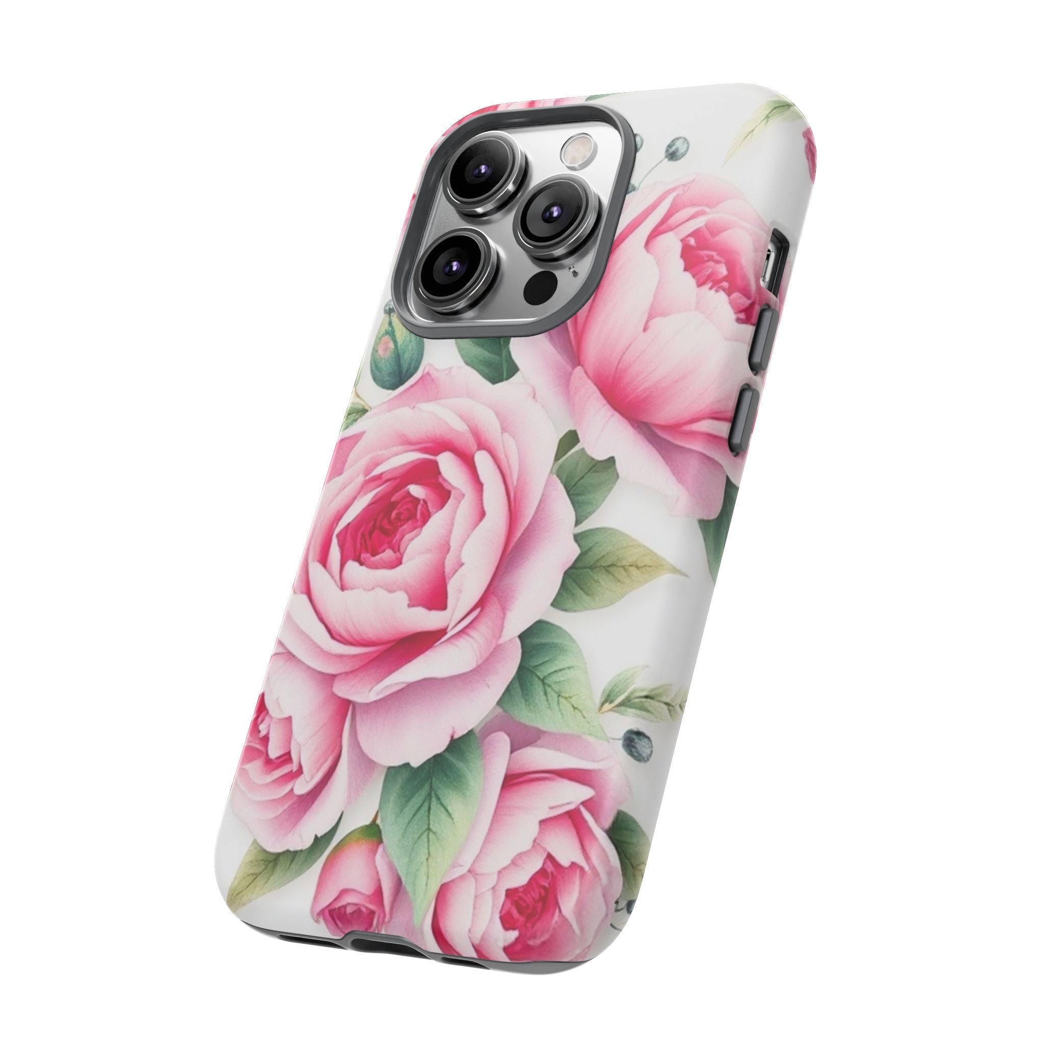 Android OR iPhone Compatible Cases - Pink Flower Design - Unique Tough Cases