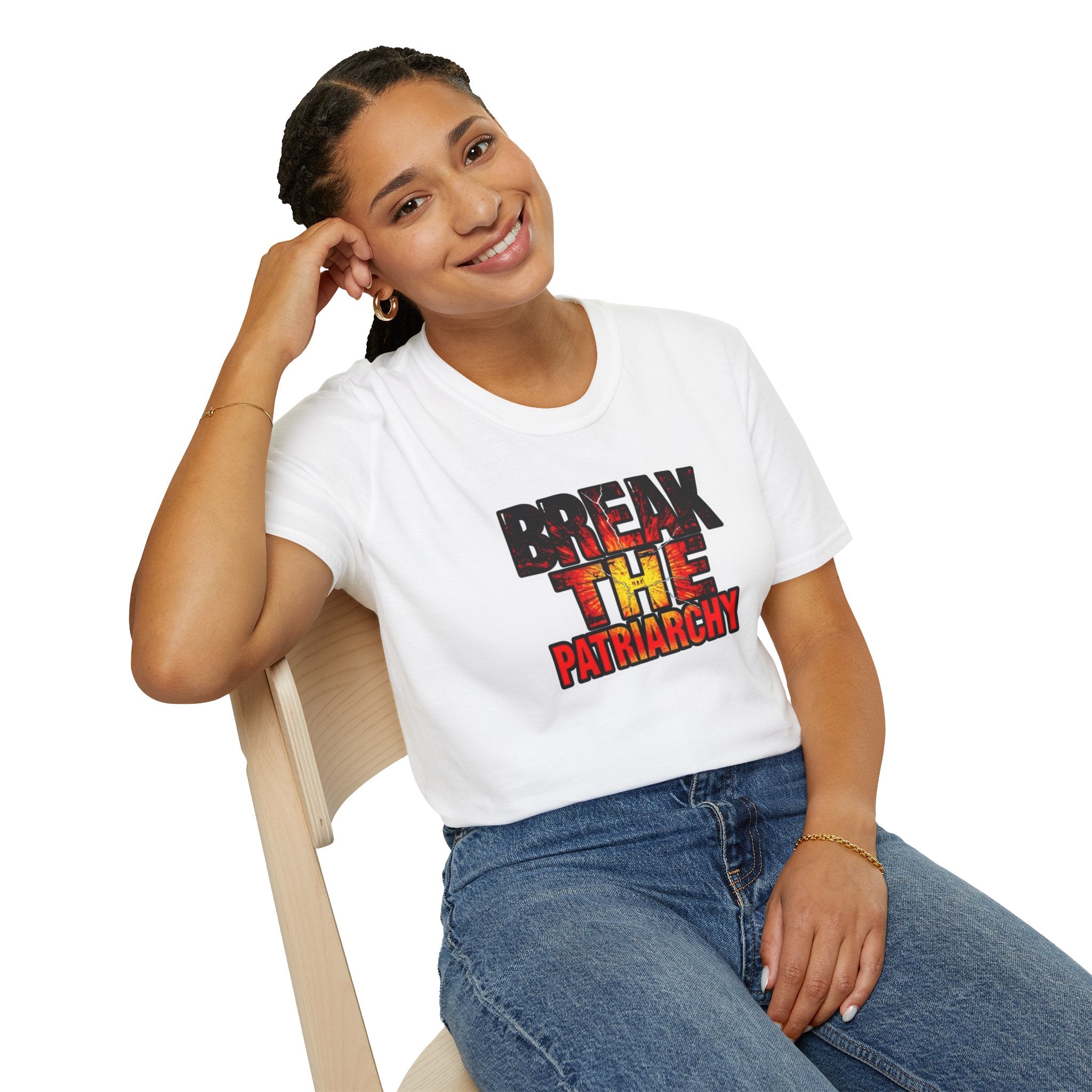 Break the Patriarchy Unisex Softstyle T-Shirt - Empowerment Wear for Social Change
