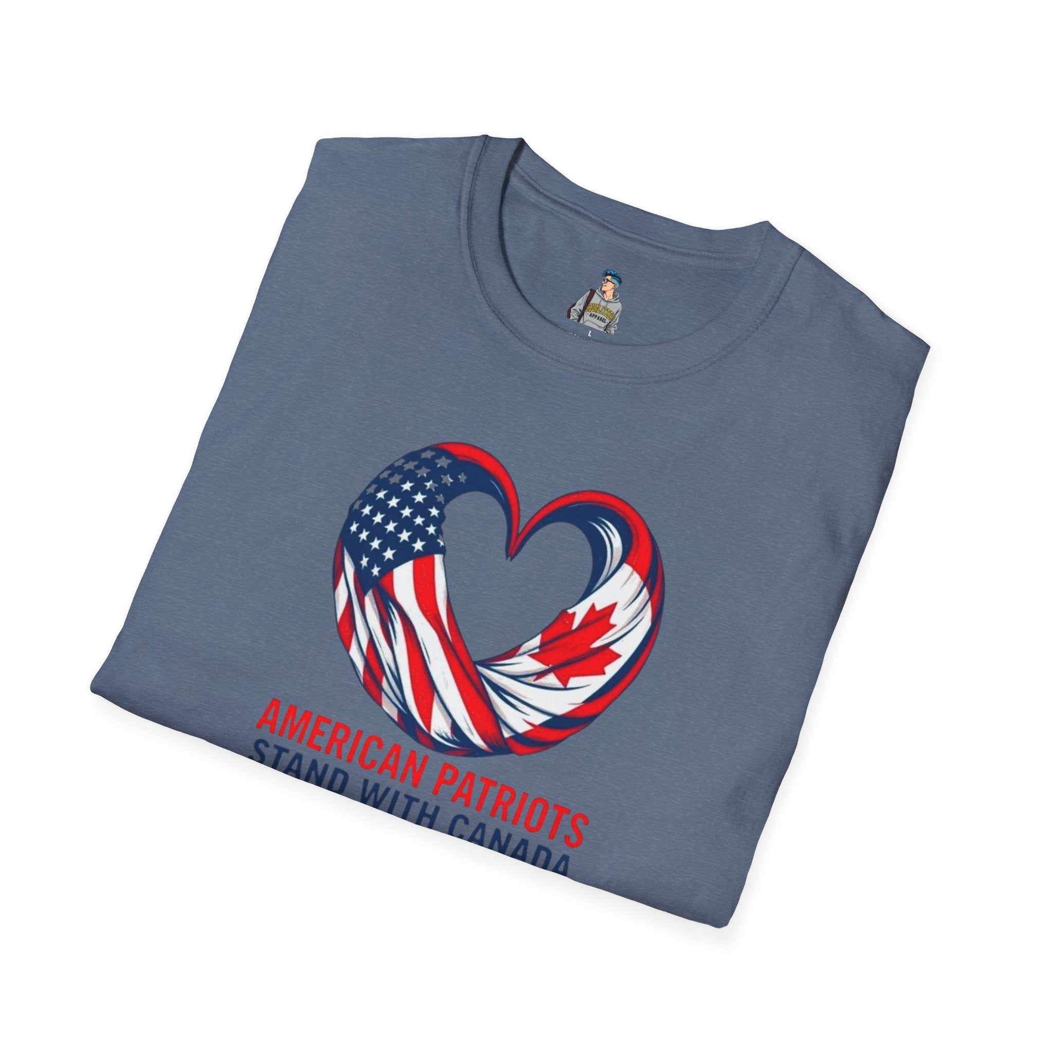 American Patriots Stand with Canada Unisex Softstyle T-Shirt