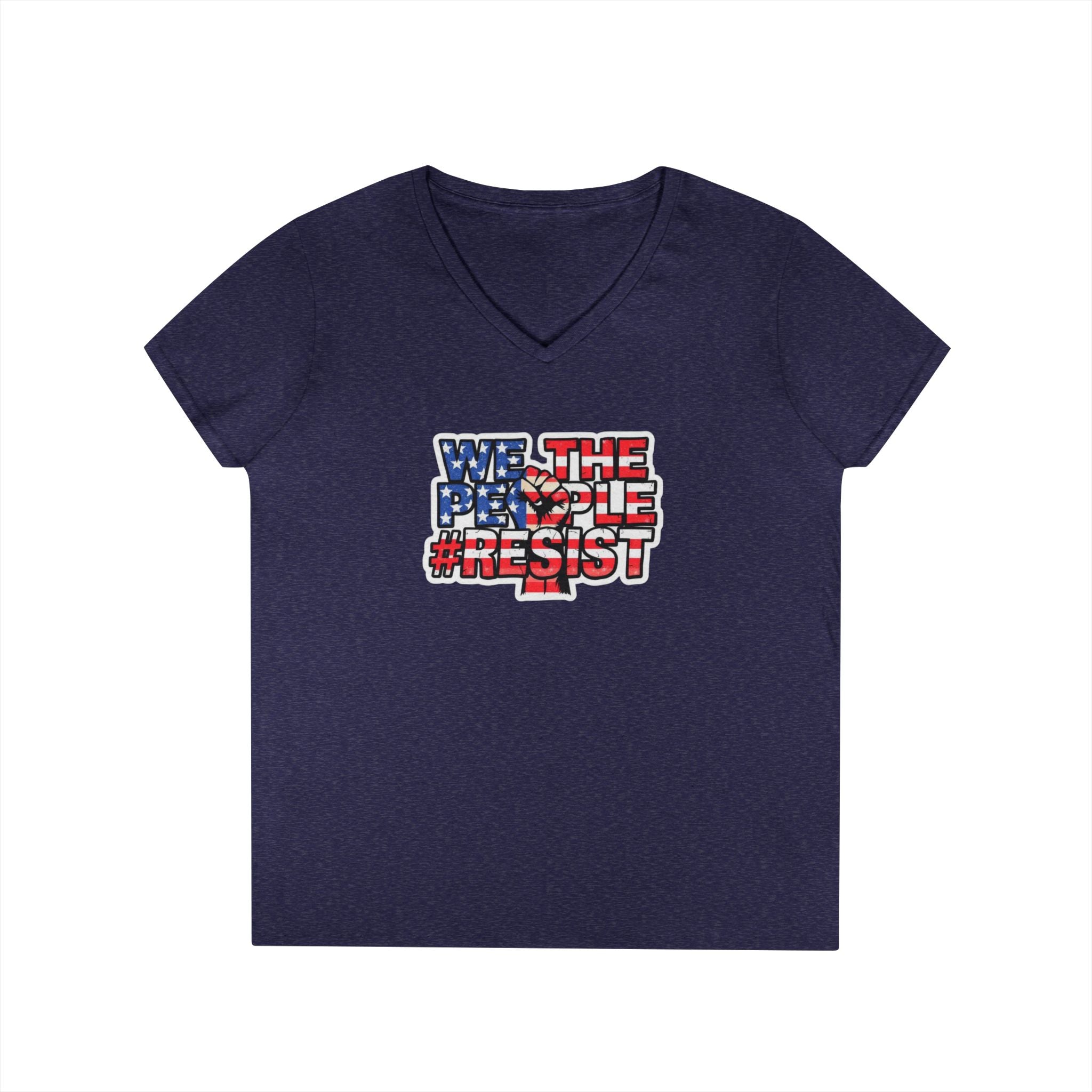We The People Resist Ladies' V-Neck Protest T-Shirt