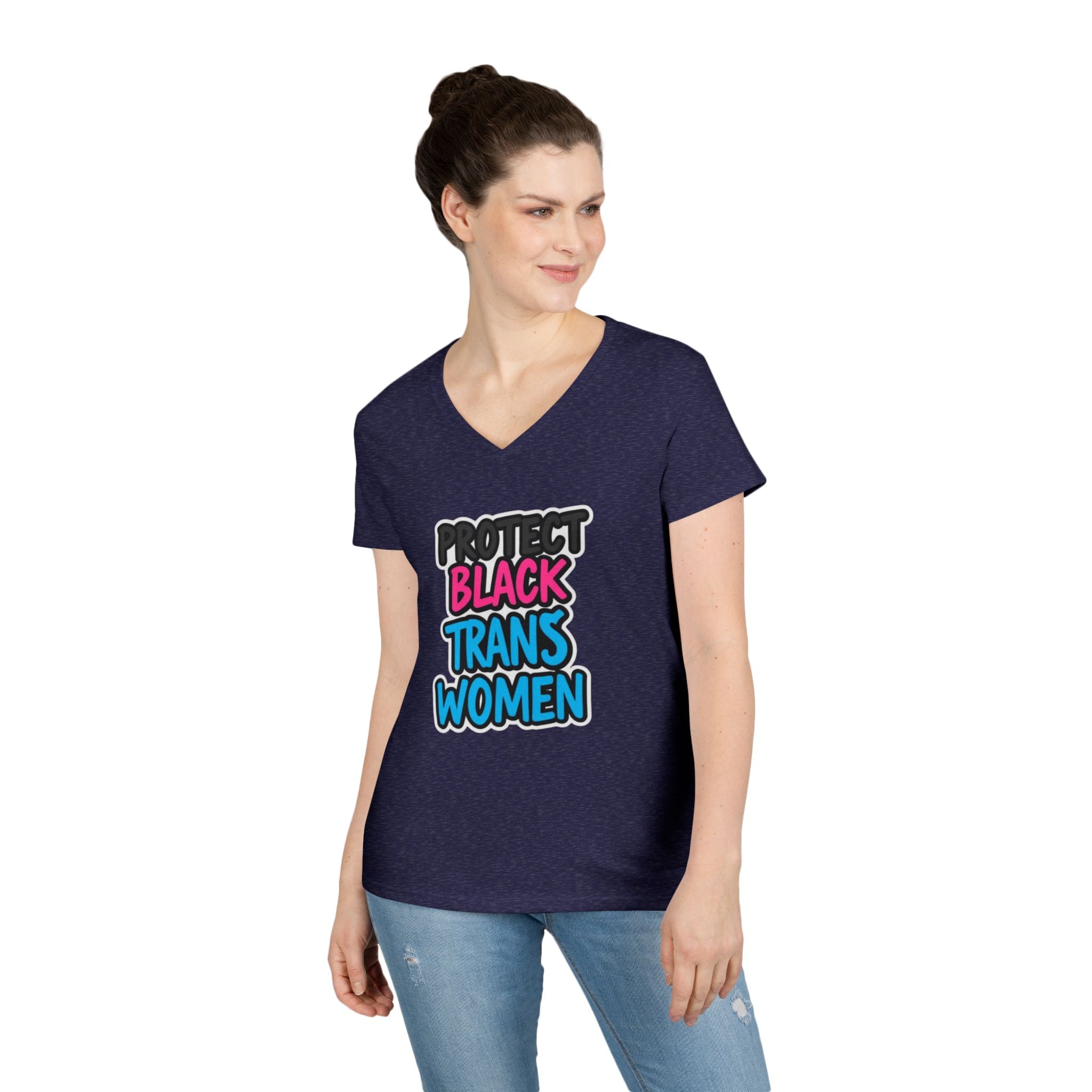 Protect Black Trans Women V-Neck T-Shirt