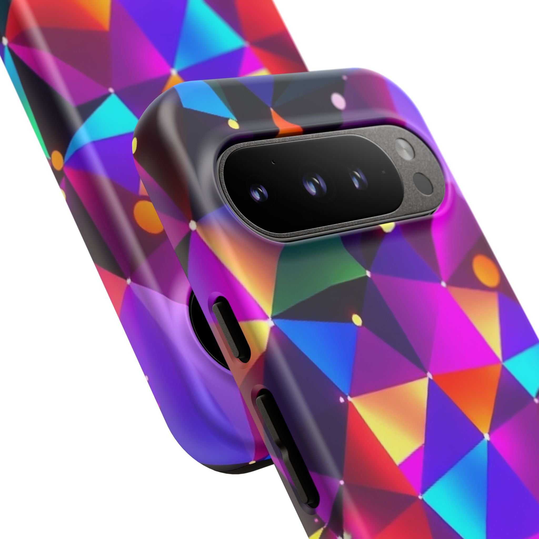 Android OR iPhone Compatible Cases - Colorful Angles Design - Unique Tough Cases