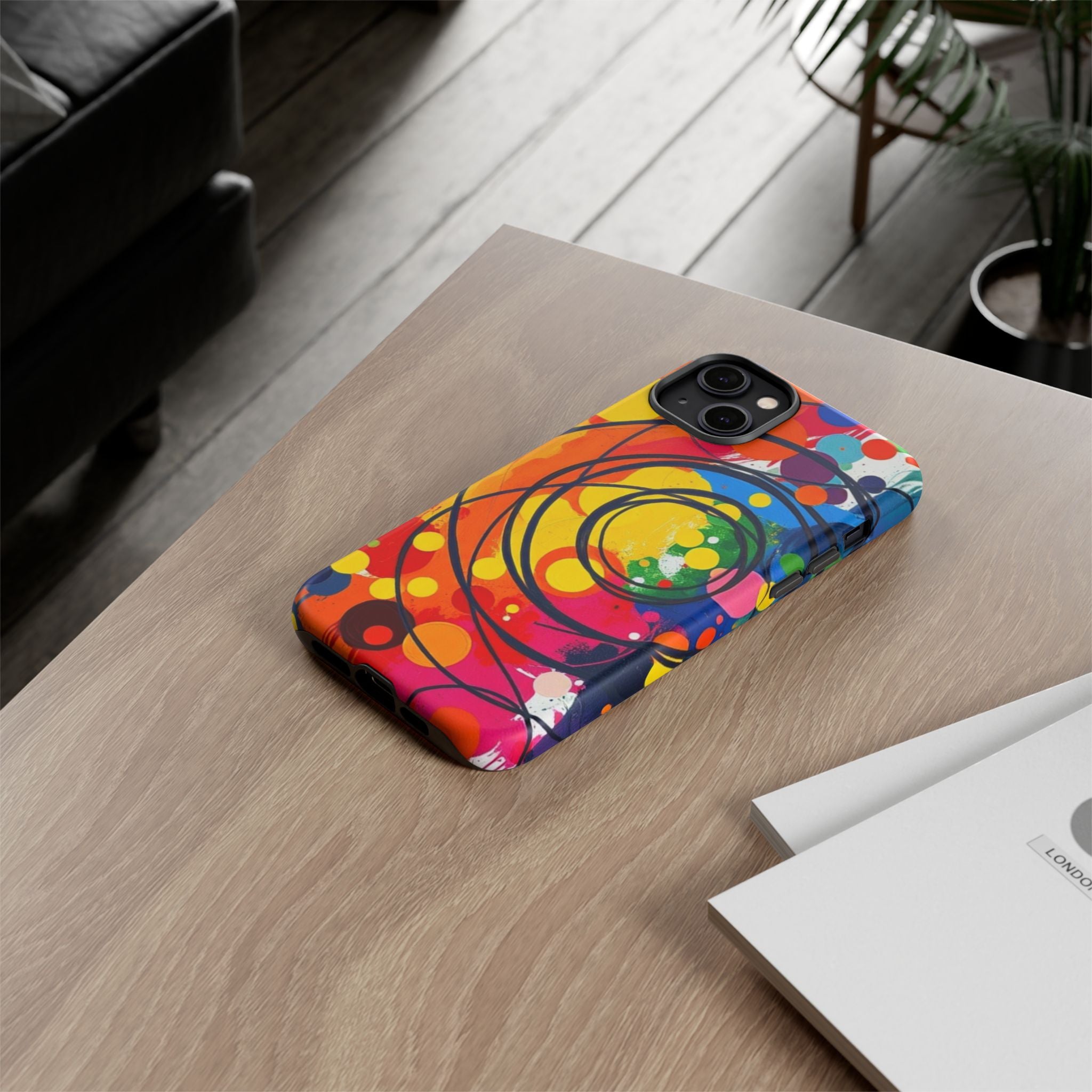 Colorful Abstract Rainbow Swirl Art Tough Case For Android & iPhone