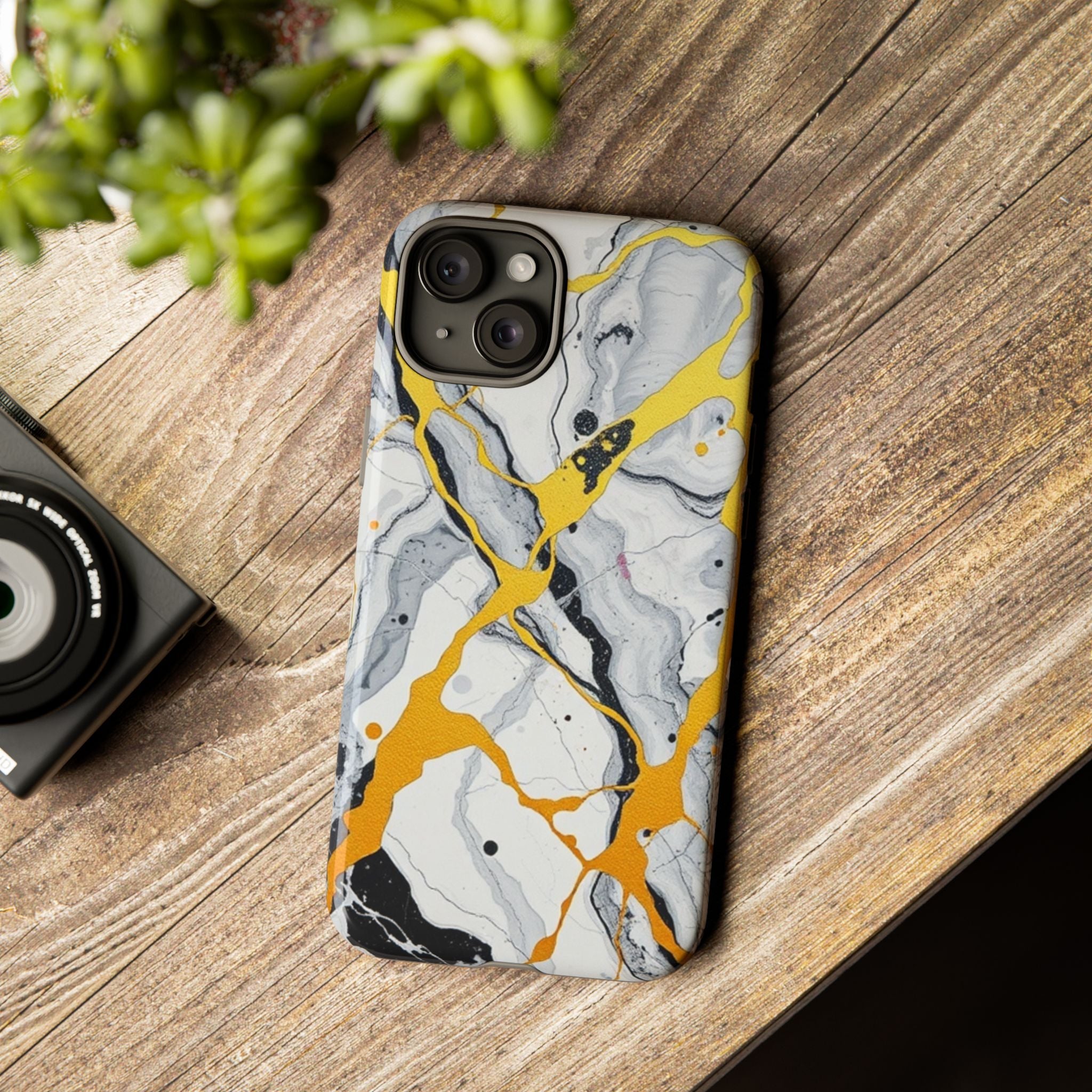 Beautiful Marble and Gold Design Tough Cases For Android & iPhone
