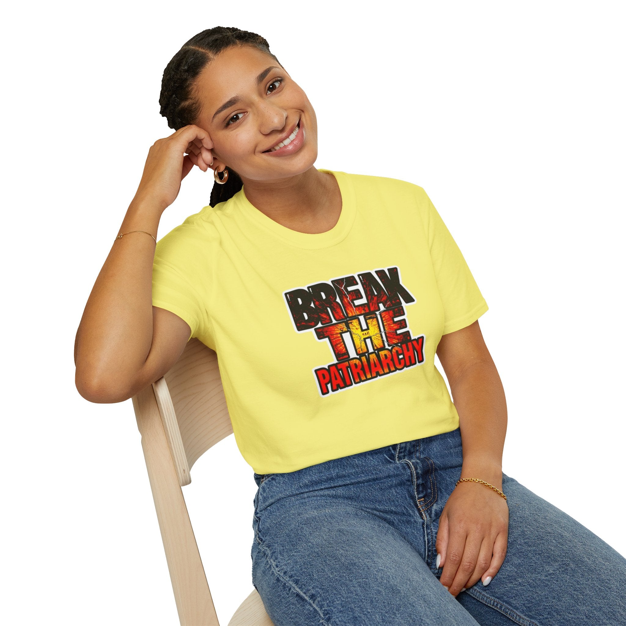 Break the Patriarchy Unisex Softstyle T-Shirt - Empowerment Wear for Social Change