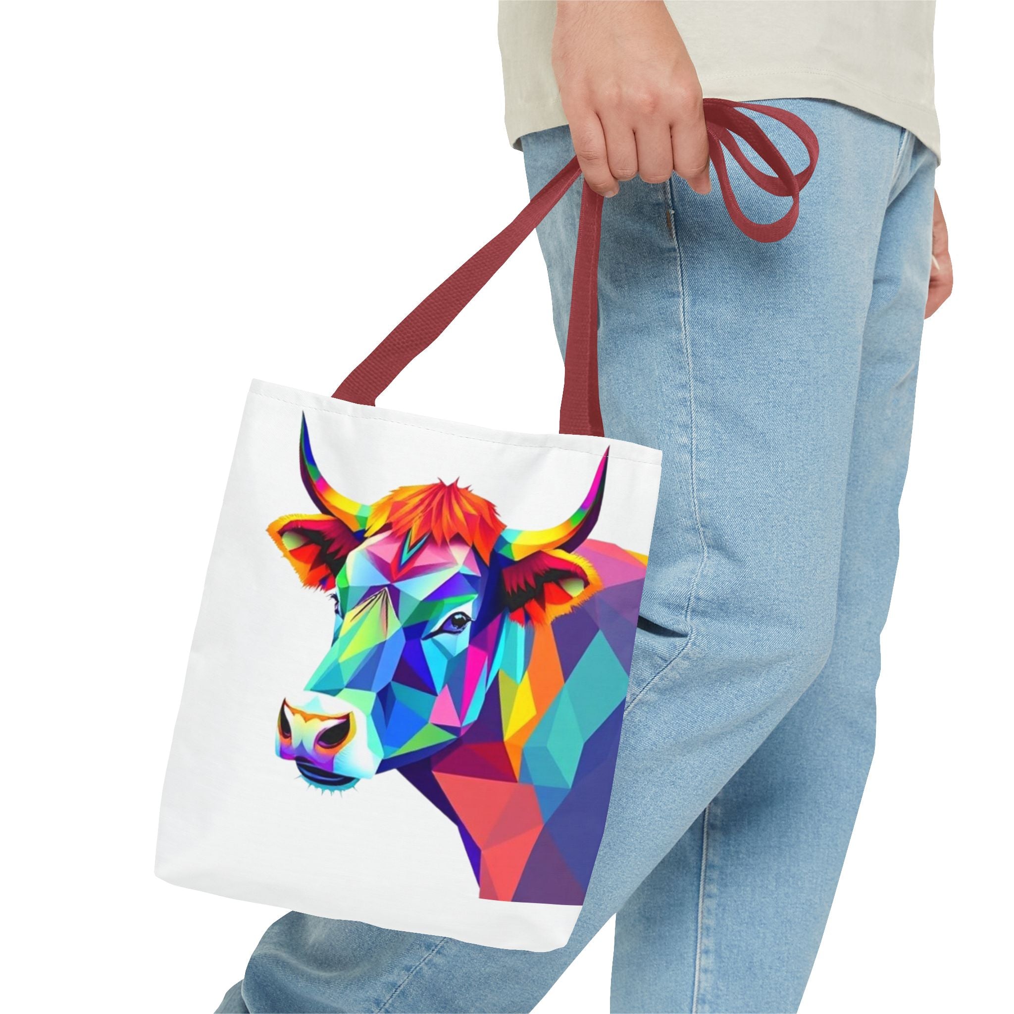 Colorful Cow Design - Tote Bag