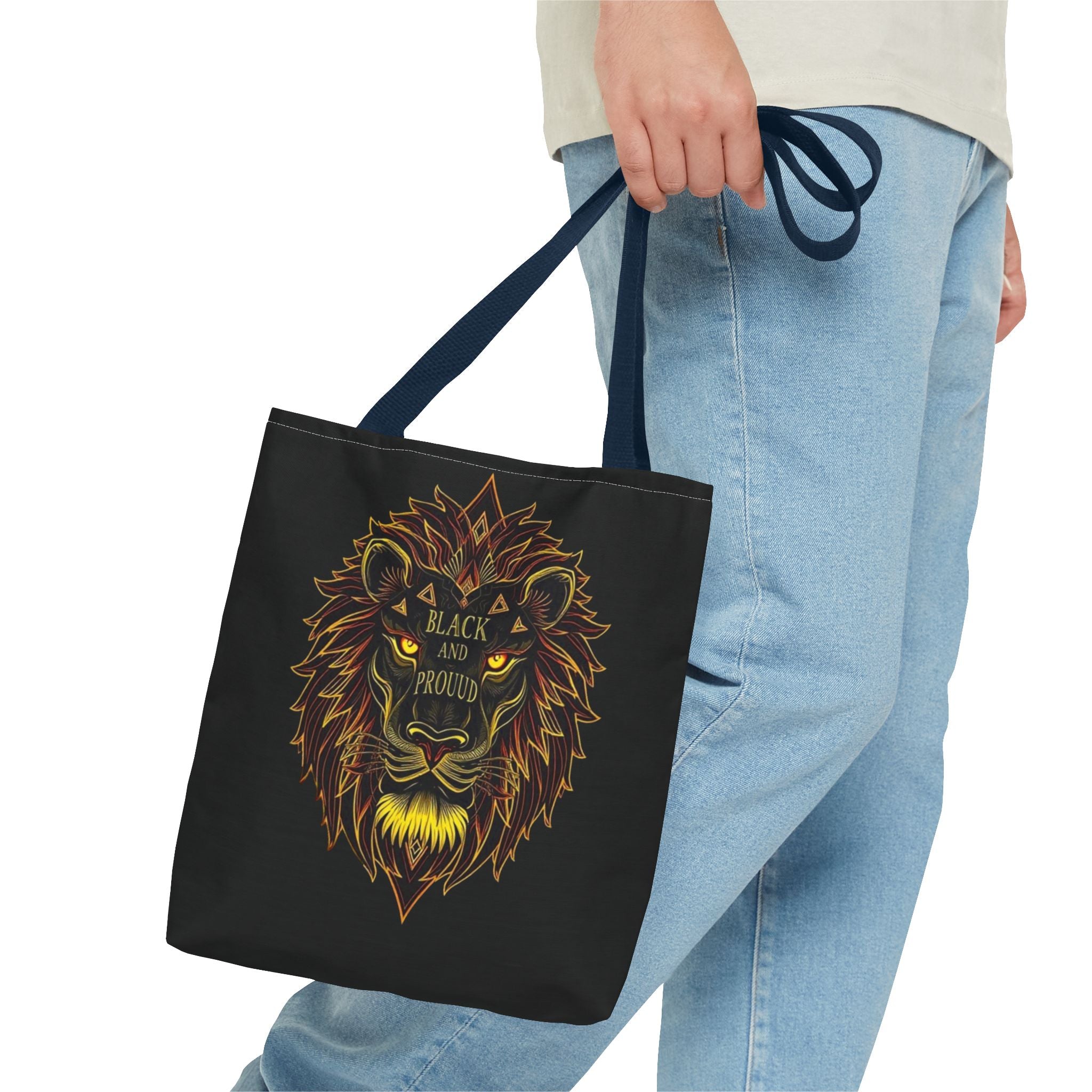 Black and Proud Lion Tote Bag