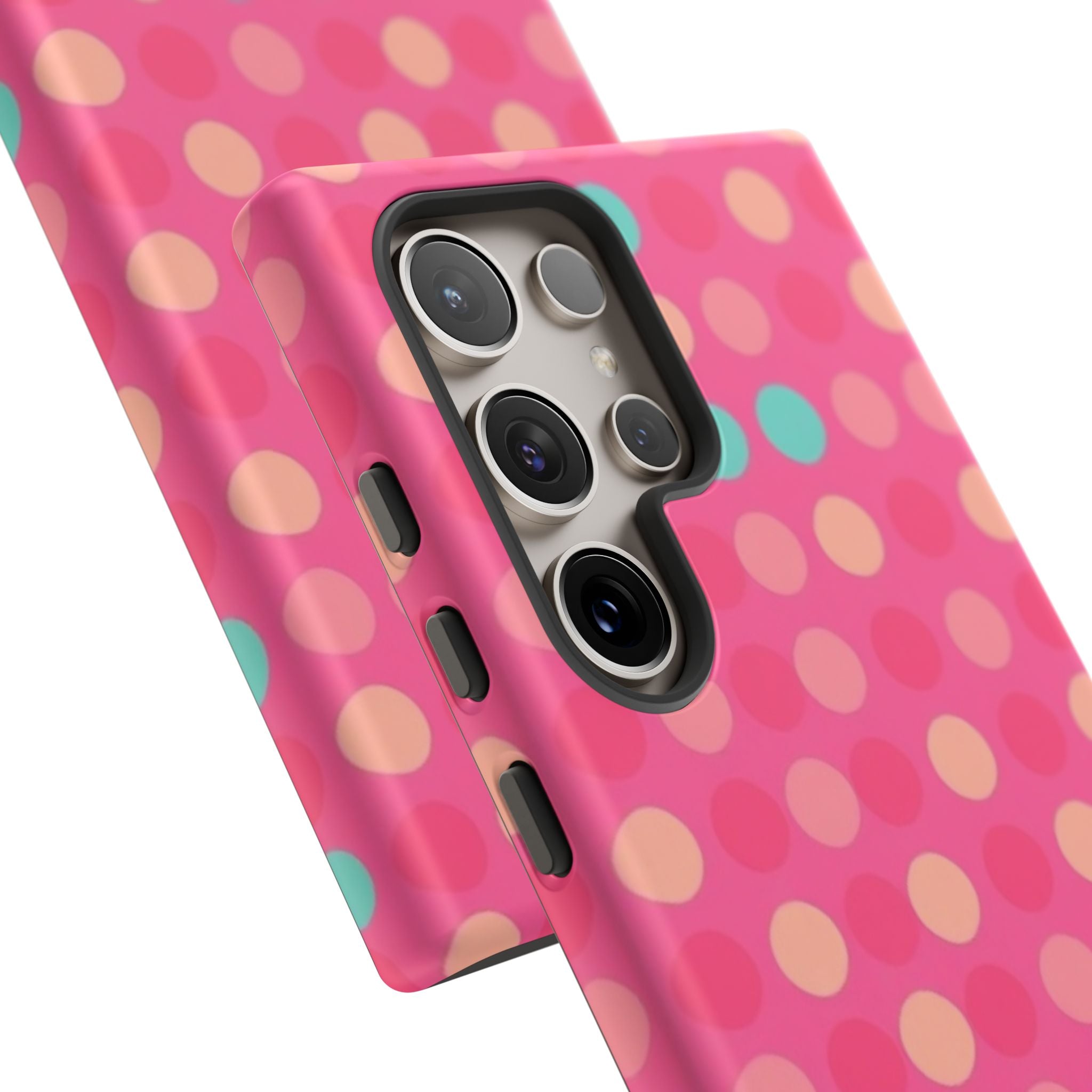 Android OR iPhone Protective Cases - Retro Polka Dots Pattern Tough Case