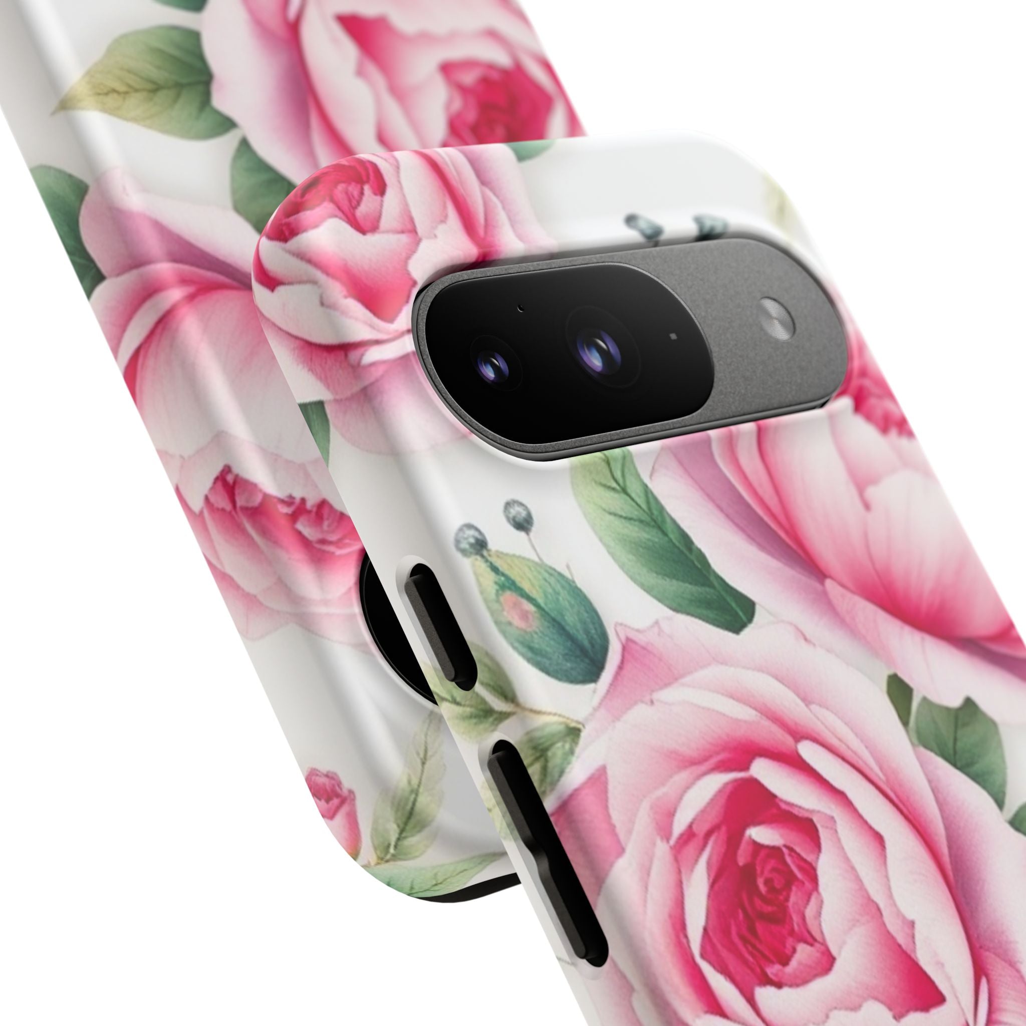 Android OR iPhone Compatible Cases - Pink Flower Design - Unique Tough Cases